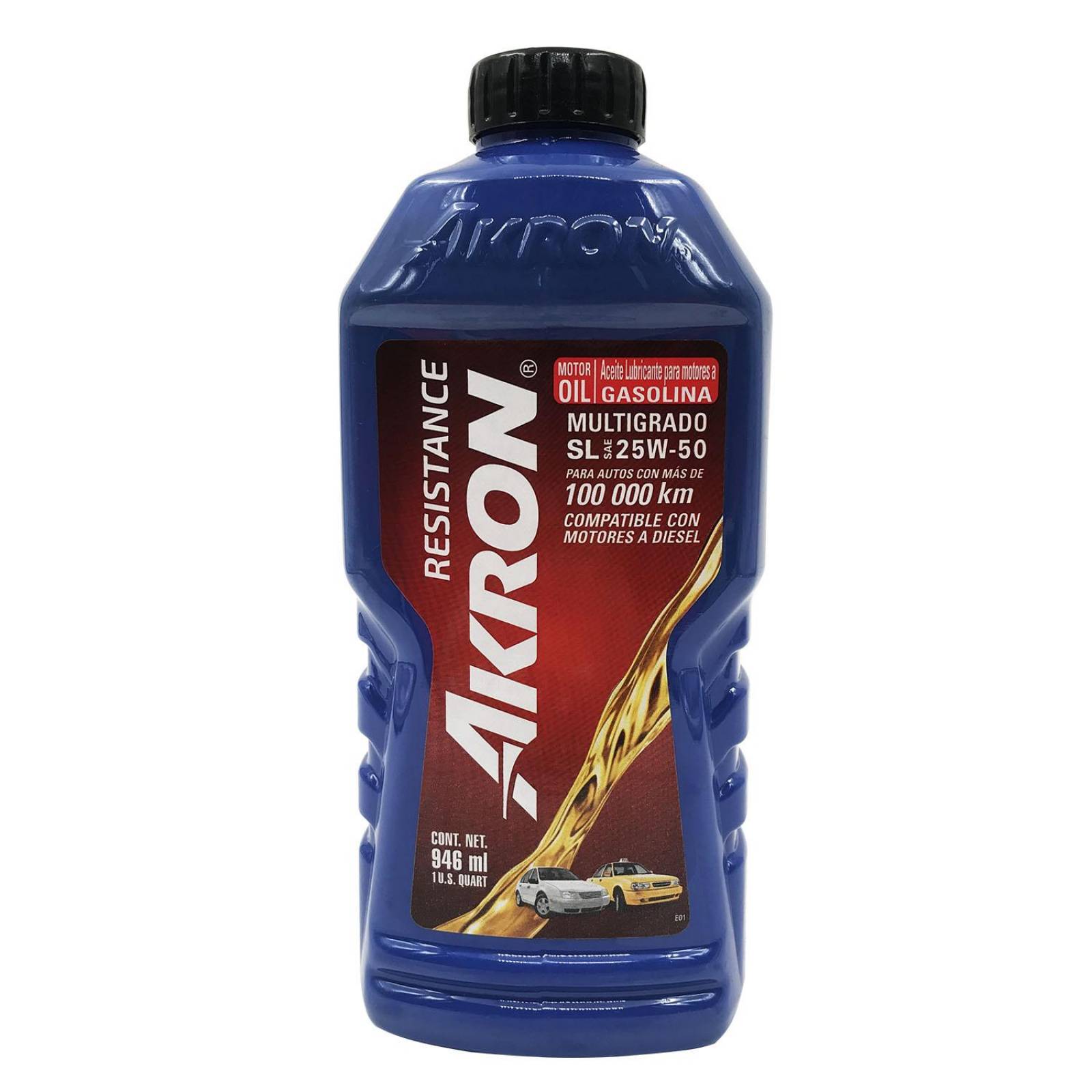 Aceite de Motor Mineral 25w50 946 ml AKRON Resistance 