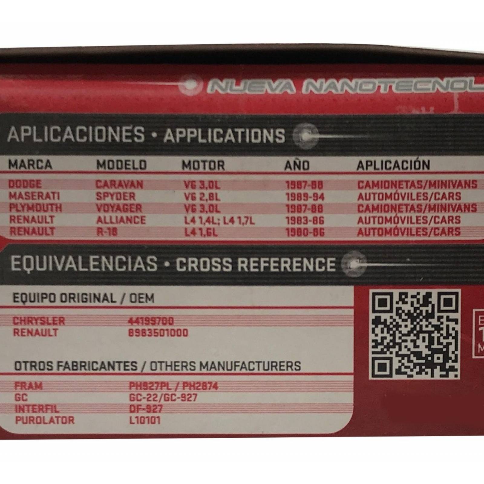 Filtro de Aceite Gp22 Gonher Nanotek 