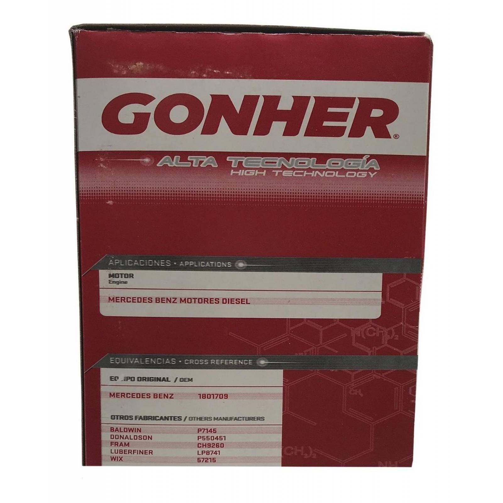 Filtro Aceite G3754 Gonher High Tecnology 