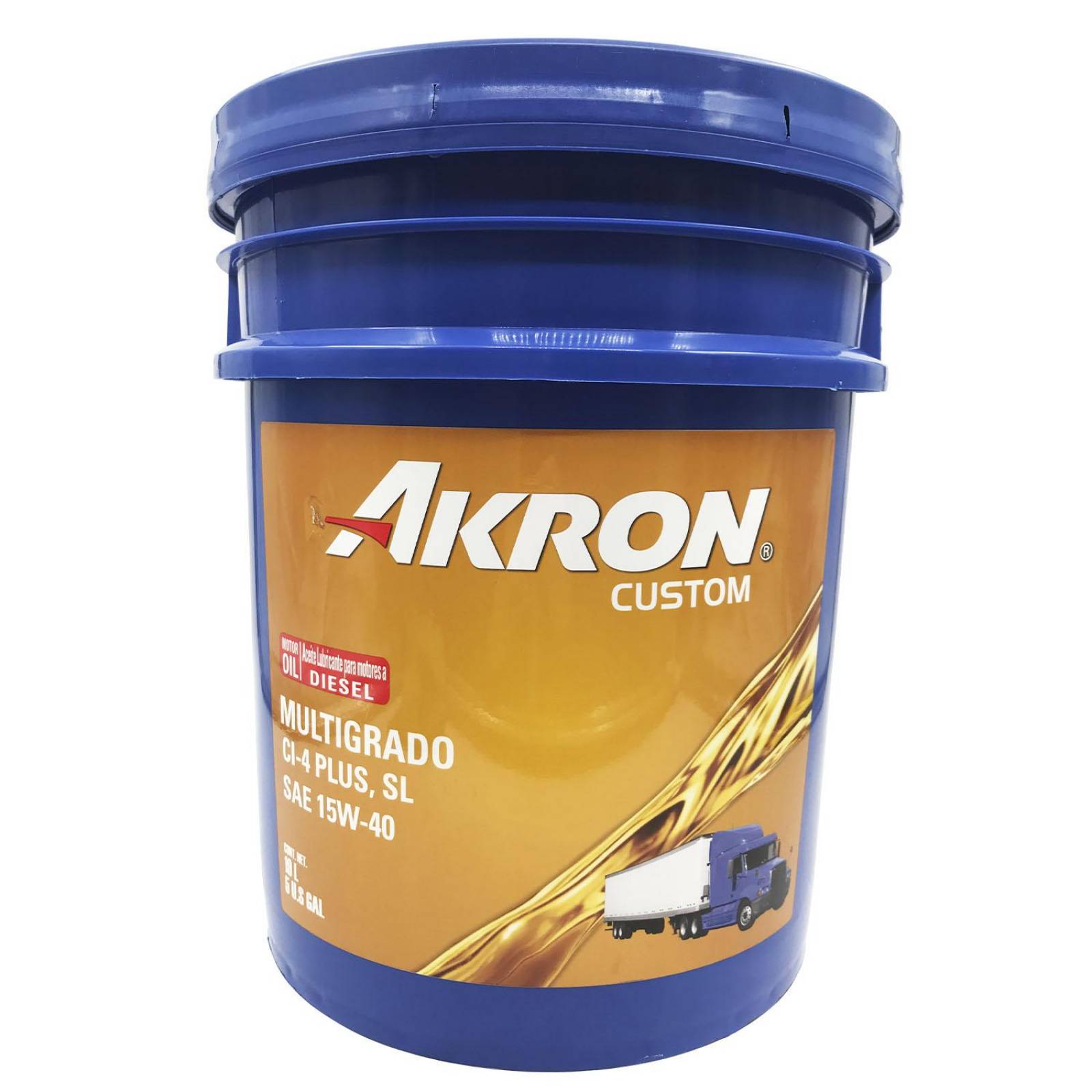 Cubeta de Aceite de Motor 15W40 19 Litros AKRON Custom 
