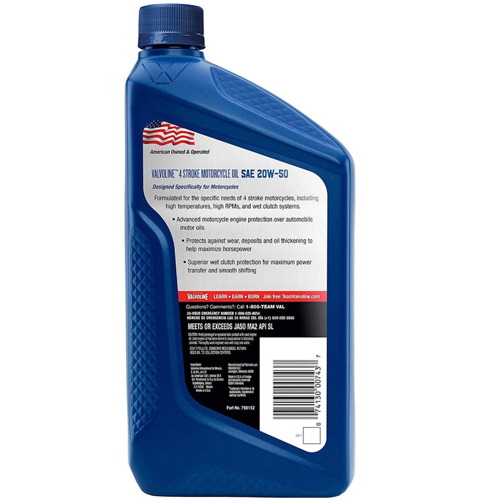Aceite Motocicleta 20W50 4 Tech Valvoline 1 Litro 