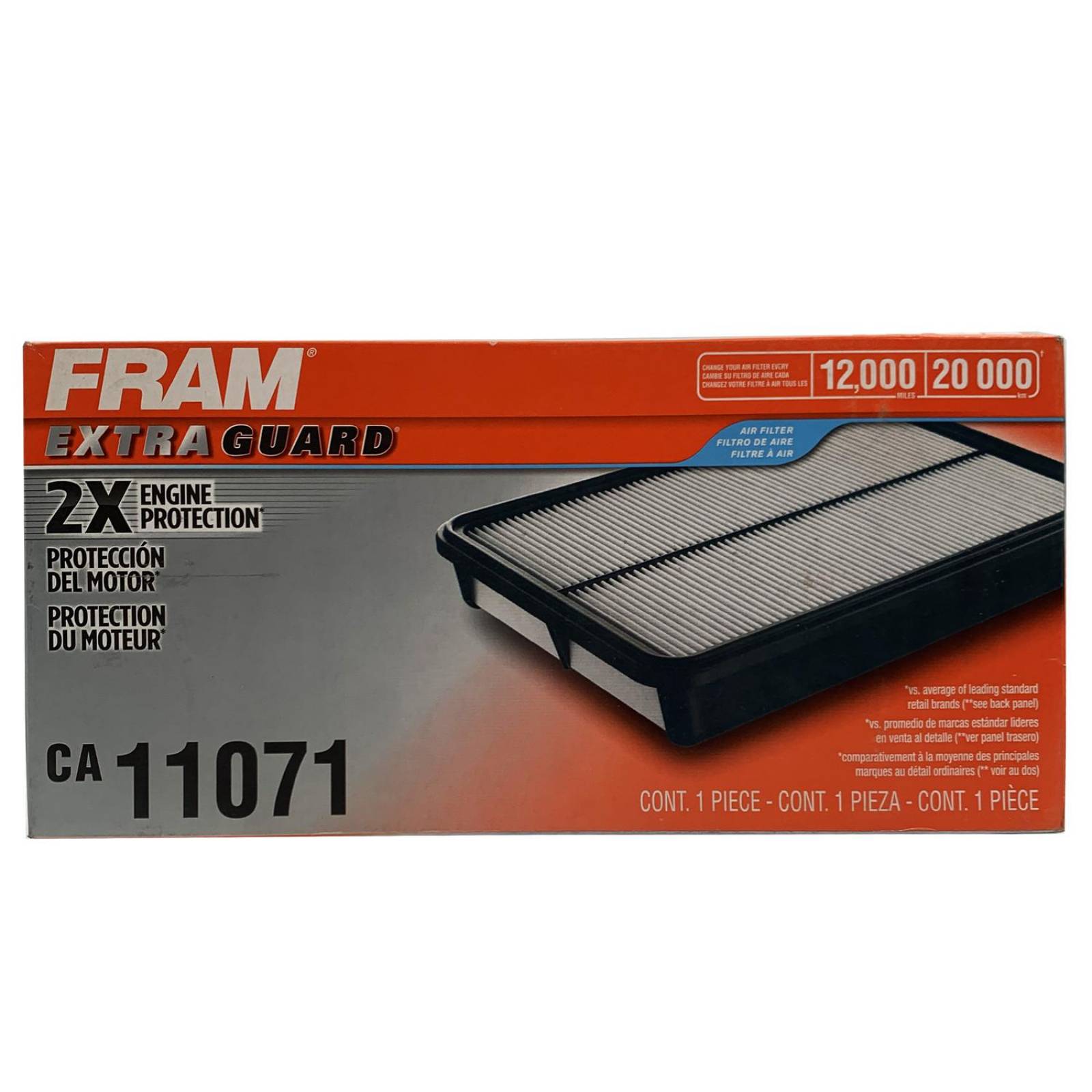 Filtro de Aire CA11071 Chevrolet Spark 1.2L 2011 al 2017 Fram Extra Guard 
