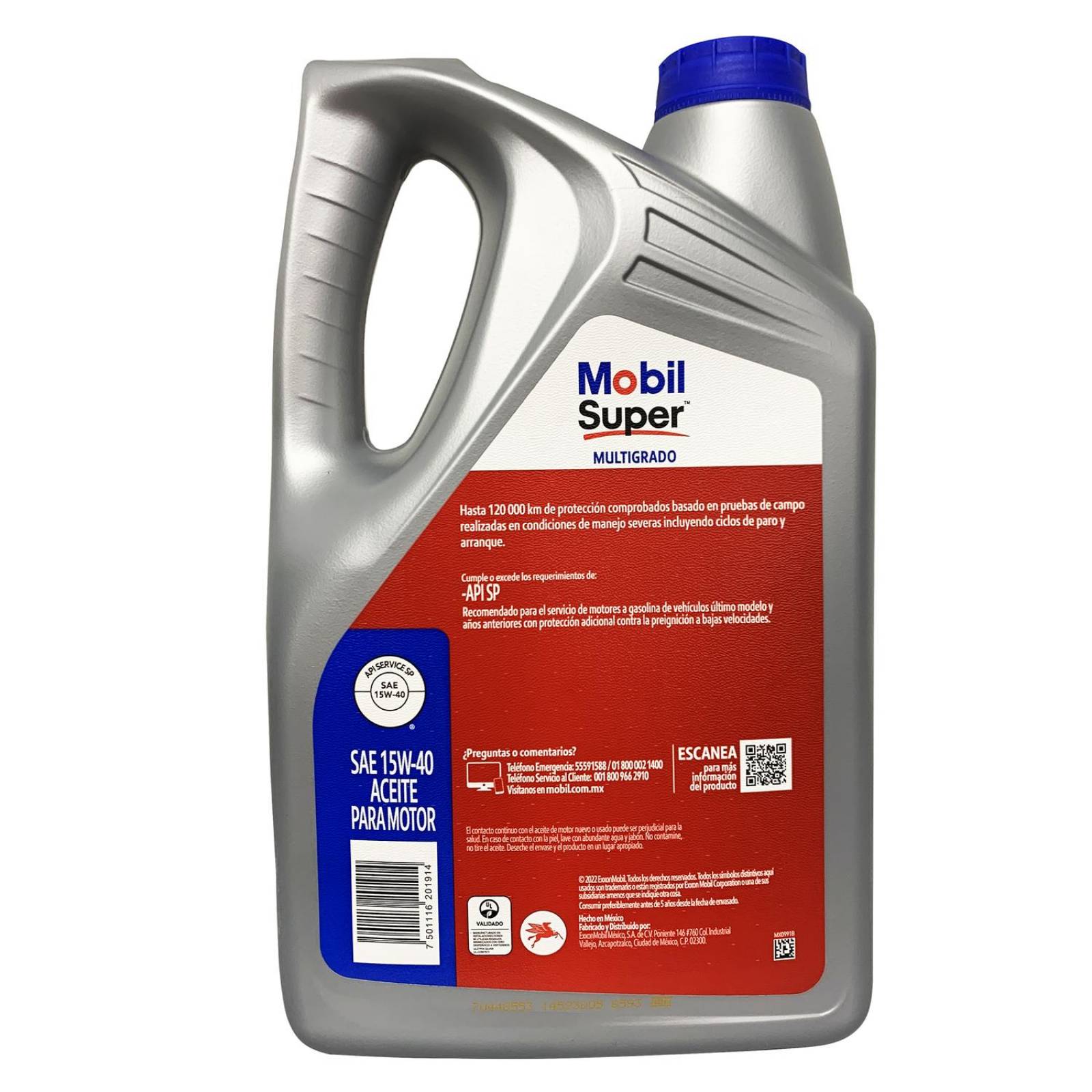 Aceite de motor 15w40 Multigrado 5 litros Mobil Super