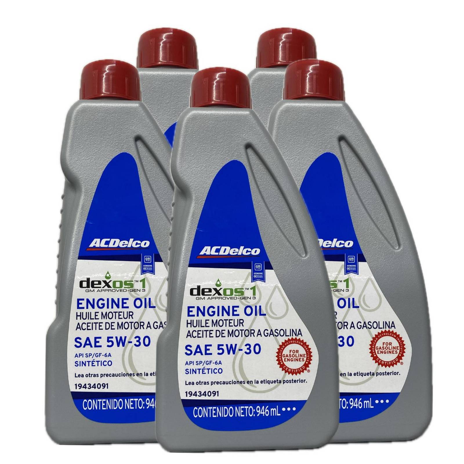 Aceite Multigrado de Motor Sintetico 5 Litros 5W30 AC Delco Dexos 1 GEN3 