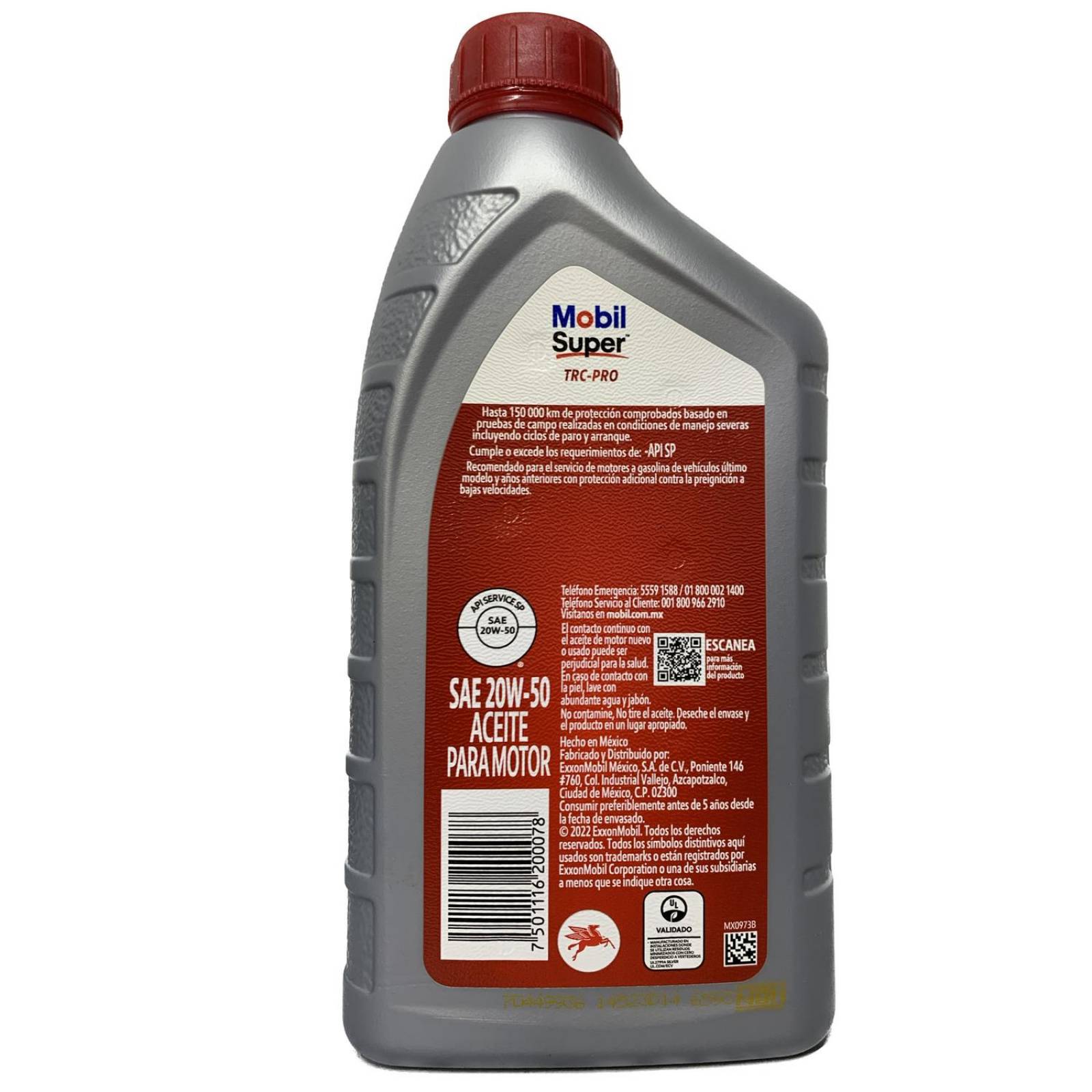 Aceite de motor 1 Litro 20W50 Mobil Super TRC-Pro 