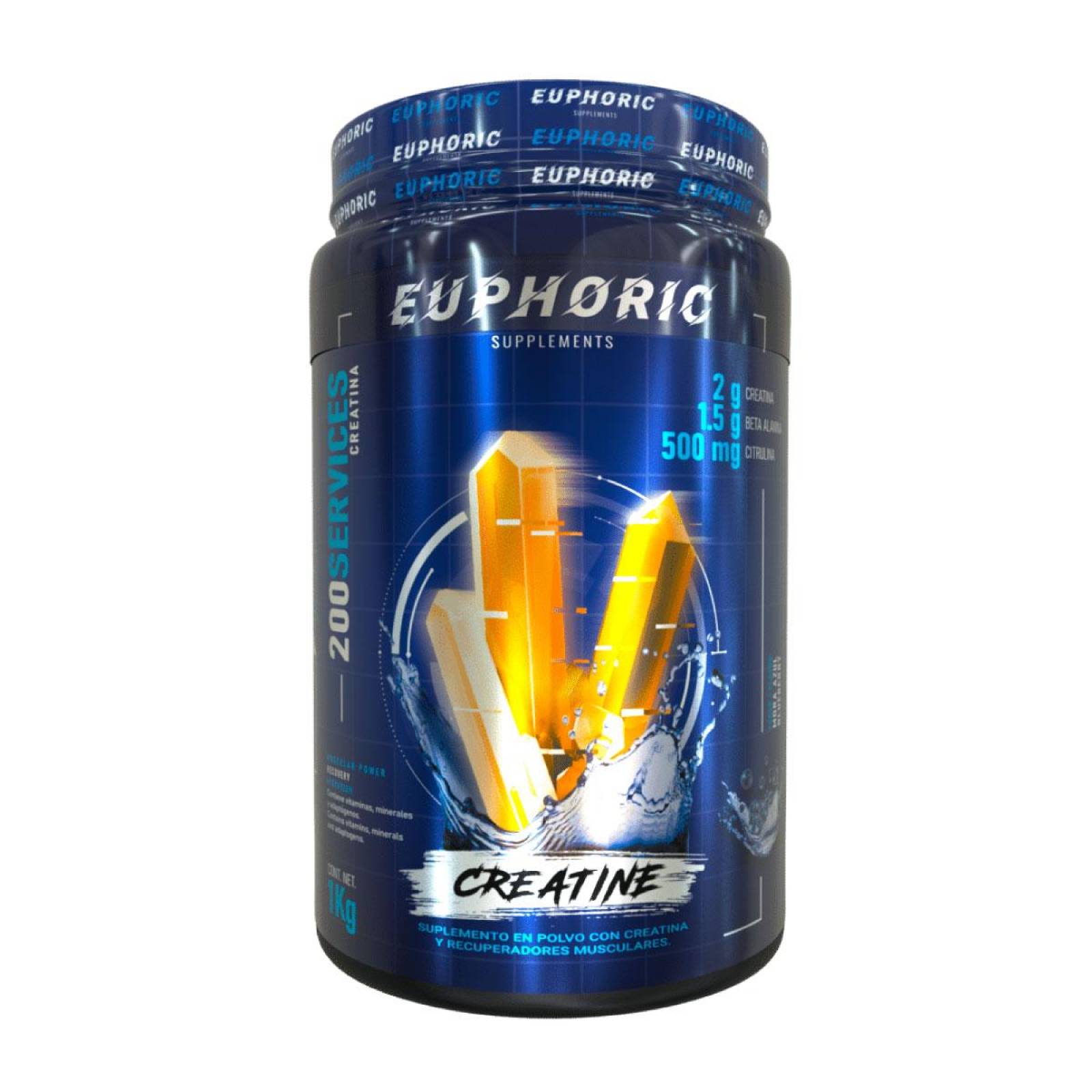 Sistema de Creatina Euphoric Creatine 1kg 200 Serv.
