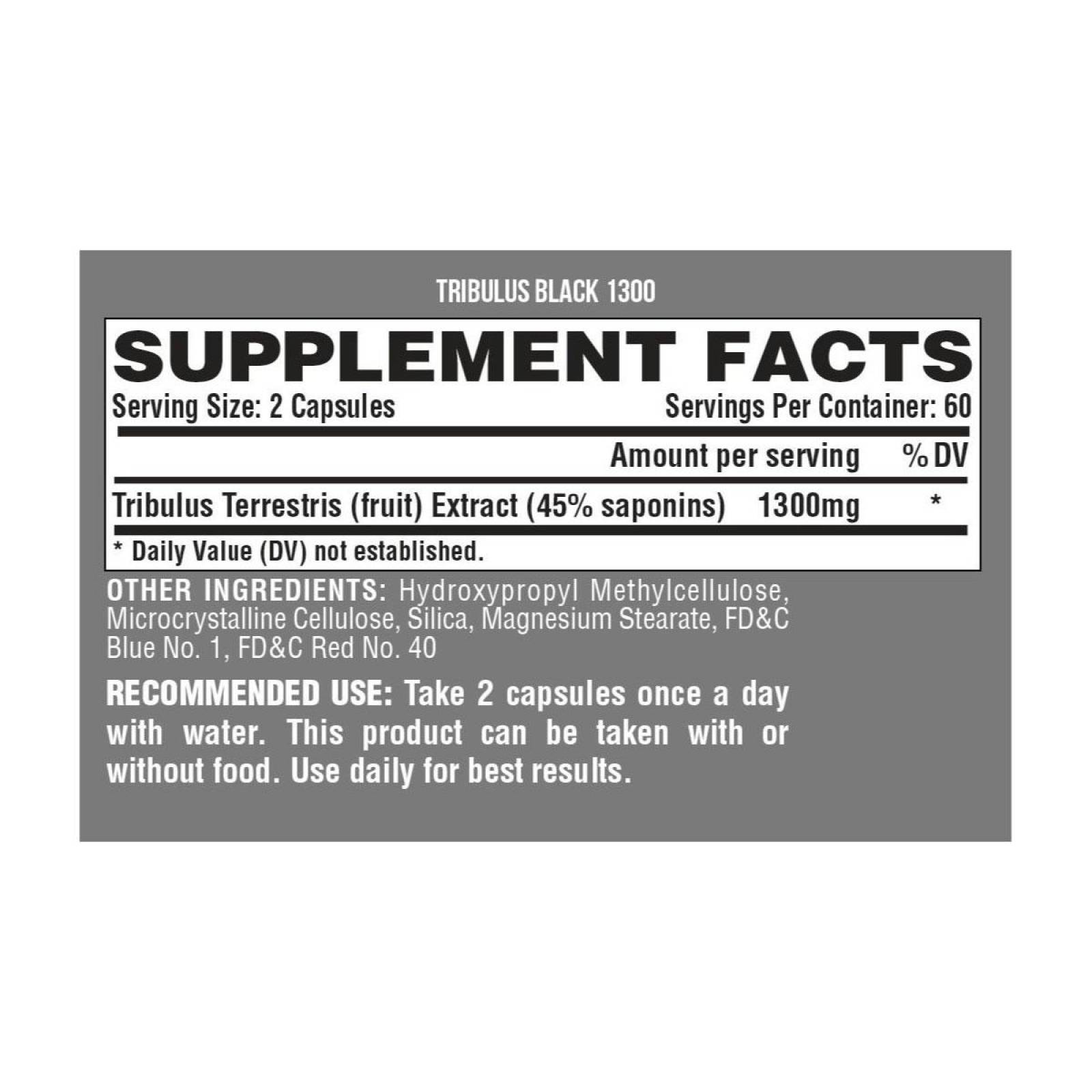 Tribulus Black 1300 Nutrex Precursor de Testosterona 120 caps 60 serv. 