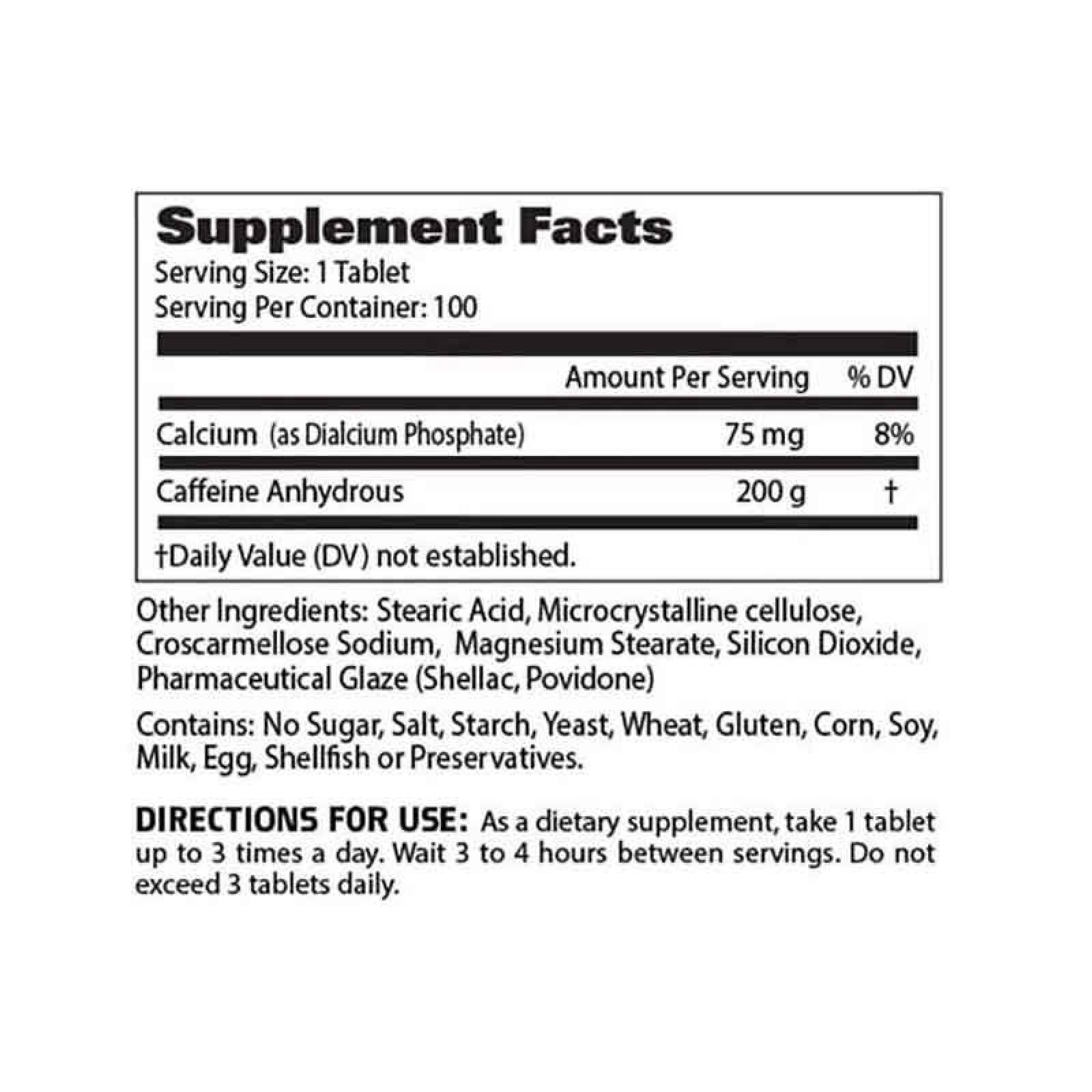 Cafeina Gat Sport Caffeine 100 Tabs.