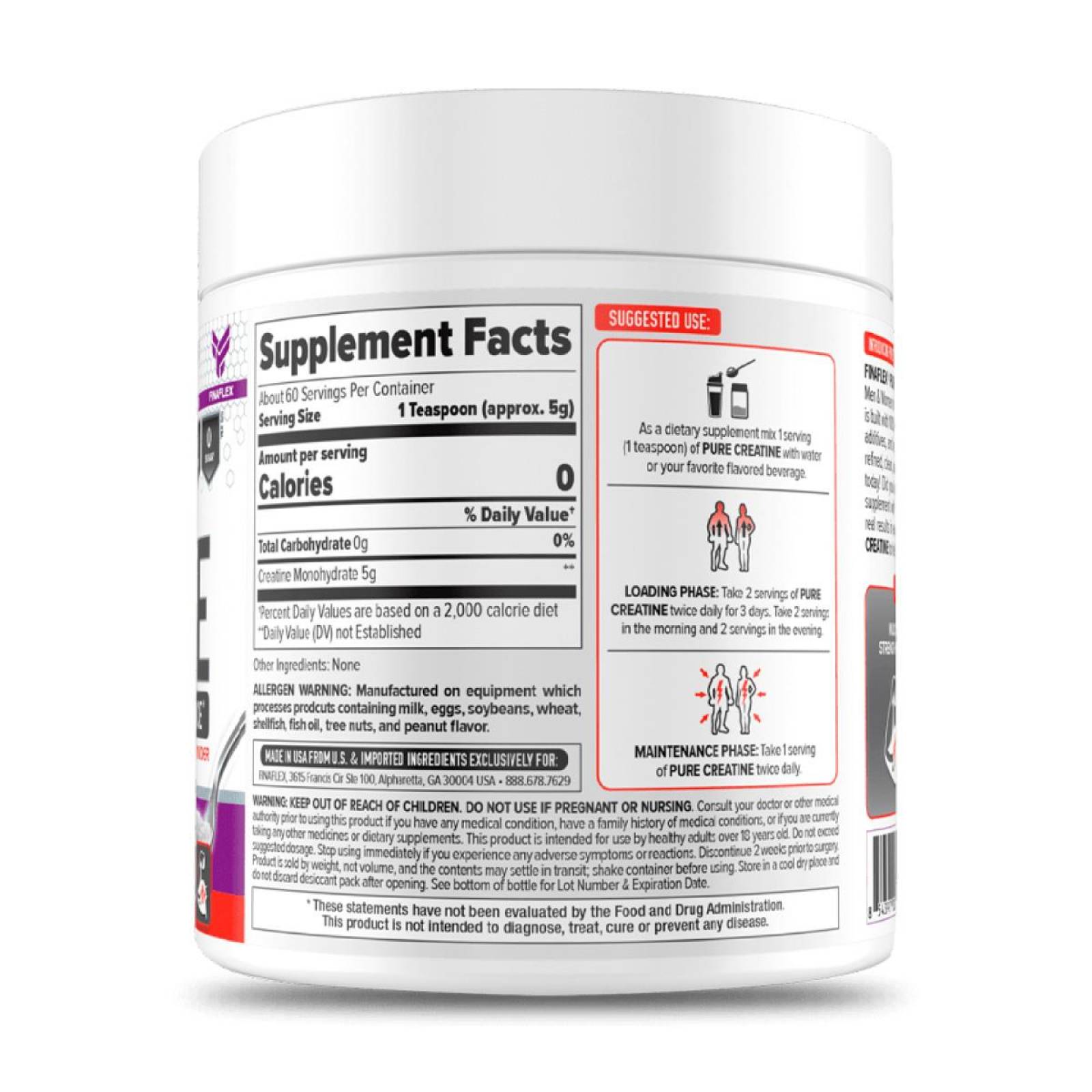 Creatina FinaFlex Pure Creatine 300g 60 Serv. 