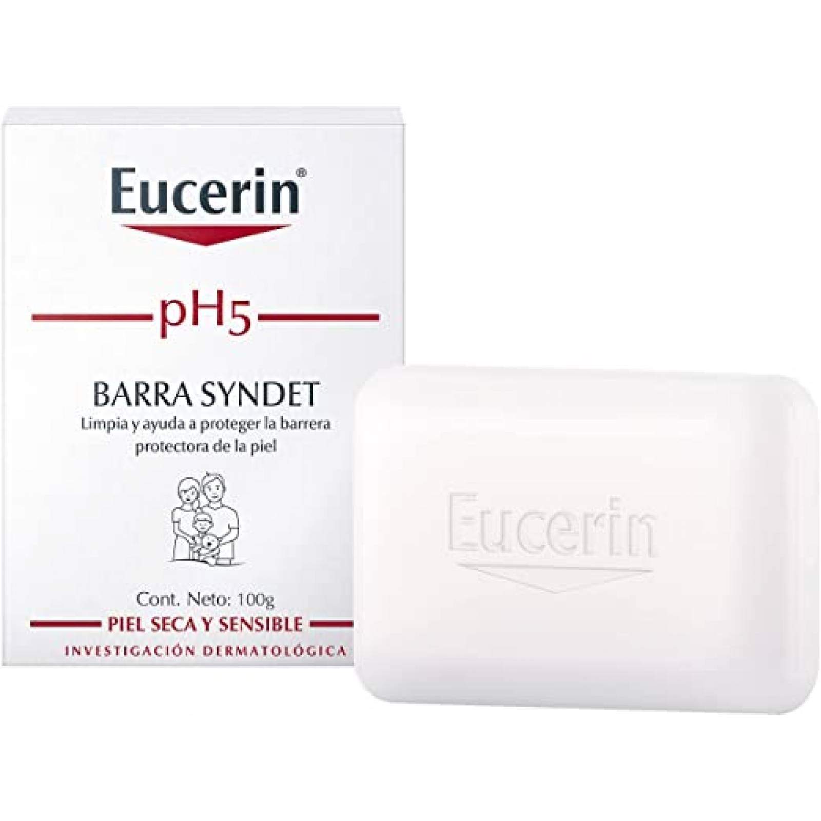 Eucerin Ph5 Jabón barra Dermolimpiador piel sensible, 100g