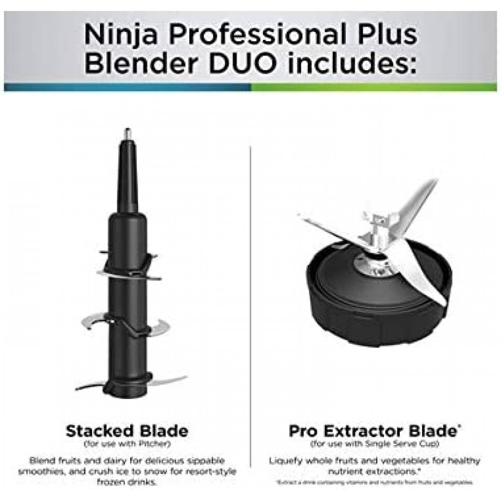 Licuadora Ninja Profesional Plus Duo Con Auto-iq 1200w BN750 Renewed