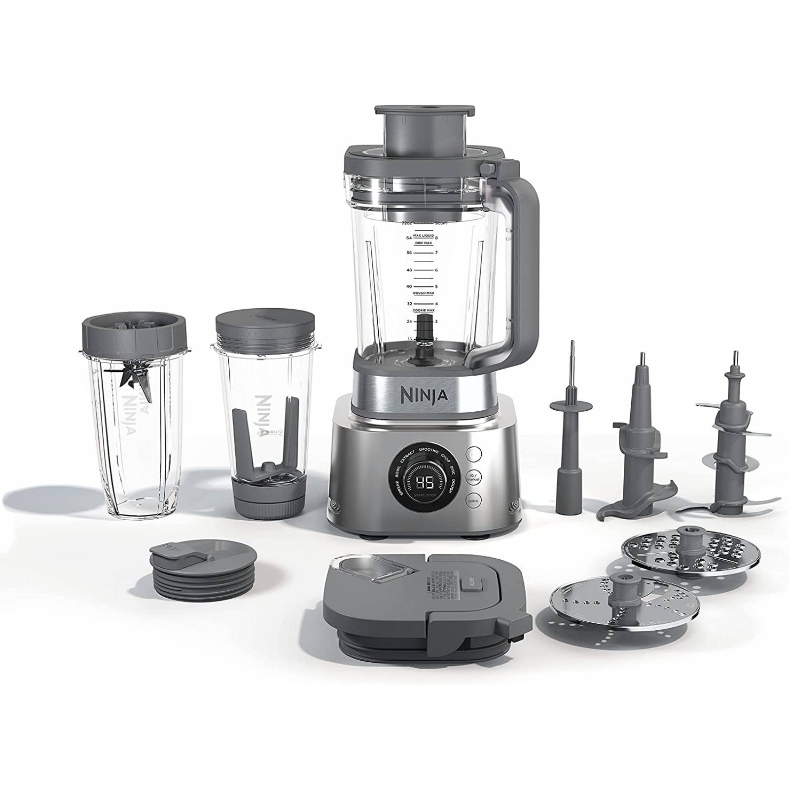 Ninja SS401 Foodi Power Blender Ultimate System con jarra de mezcla y procesamiento de alimentos de 70 onzas, 7 funciones