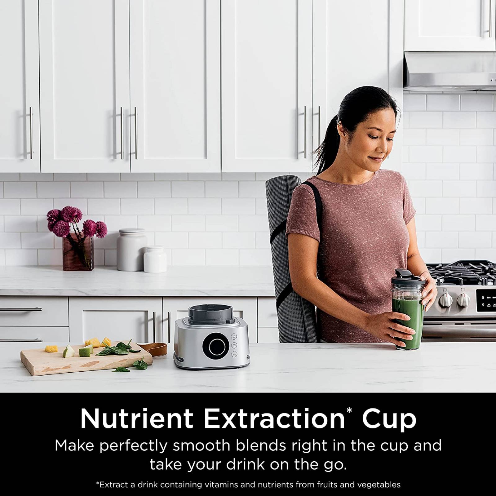 Ninja SS401 Foodi Power Blender Ultimate System con jarra de mezcla y procesamiento de alimentos de 70 onzas, 7 funciones