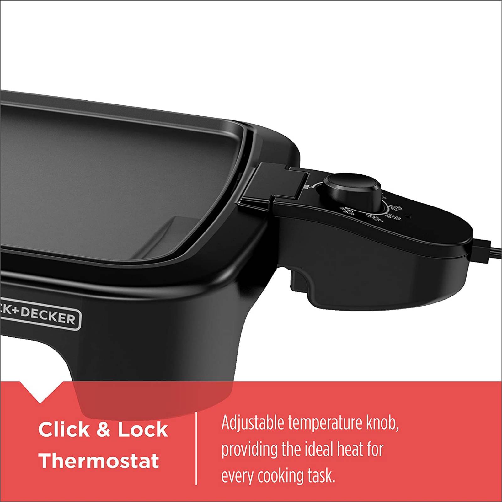 BLACK+DECKER tamaño familiar plancha eléctrica plancha  Negro GD2011B