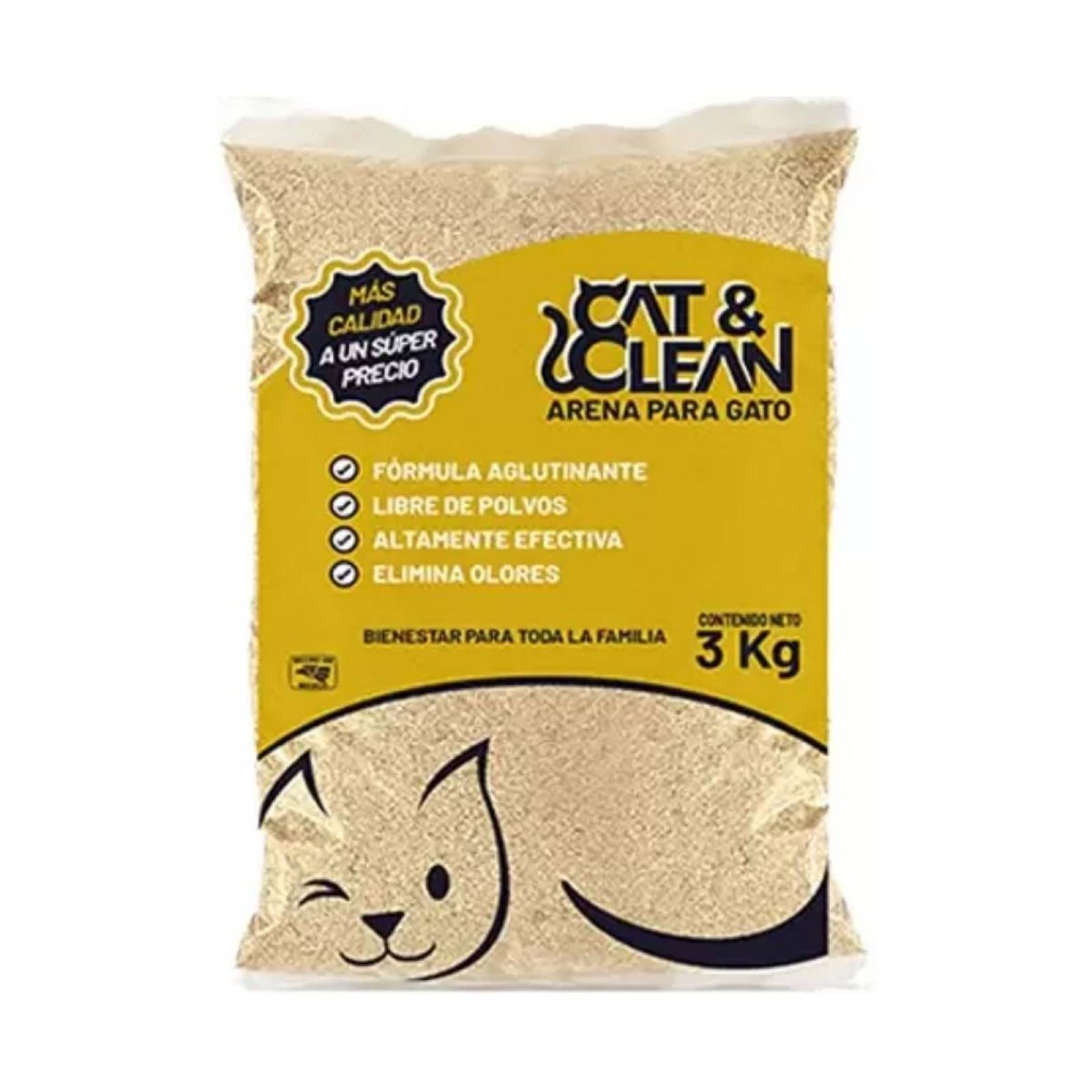 Cat & claen arena economica natural cat & claen 3 kg