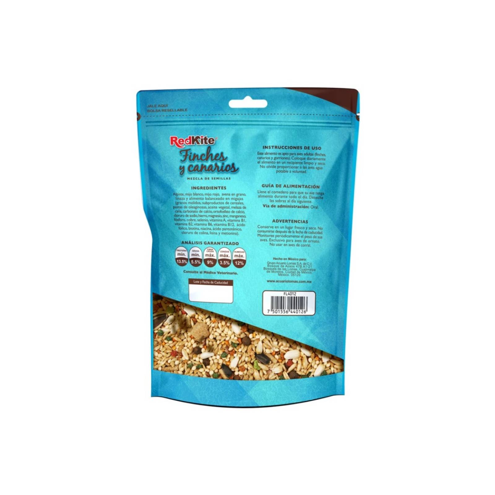 REDKITE MEZCLA PARA CANARIOS & FINCHES 500 gr