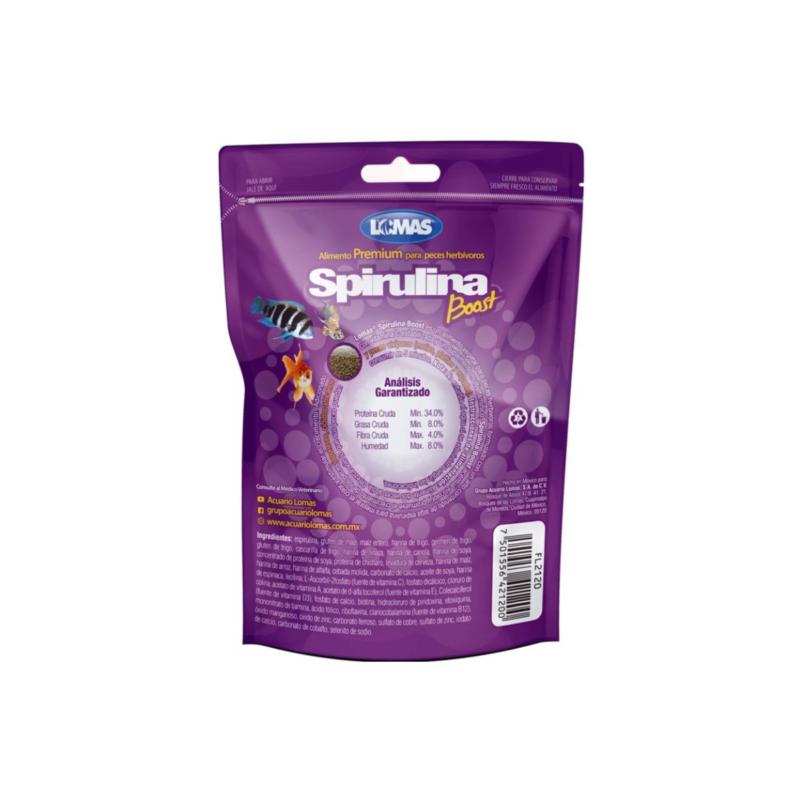 Acuario lomas alimento spirulina boost 70 gr