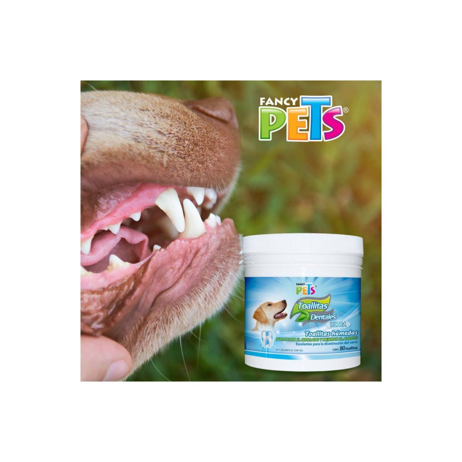 Fancy pets toallitas dentales 80 toallas