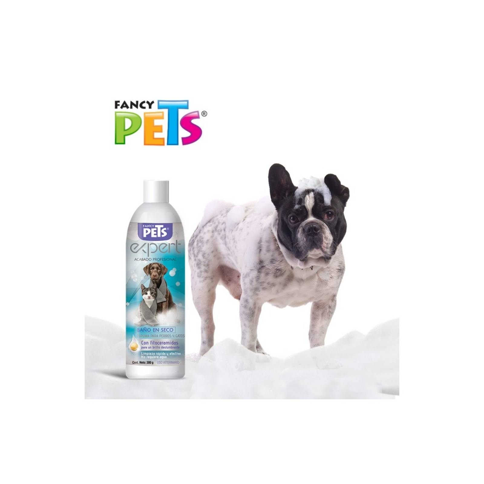 Fancy pets shampoo baño seco perros & gatos 300 gr