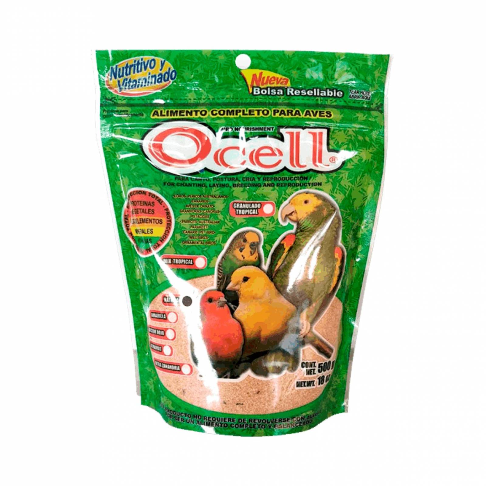 Alimento aves pasta natural ocell 500 gr