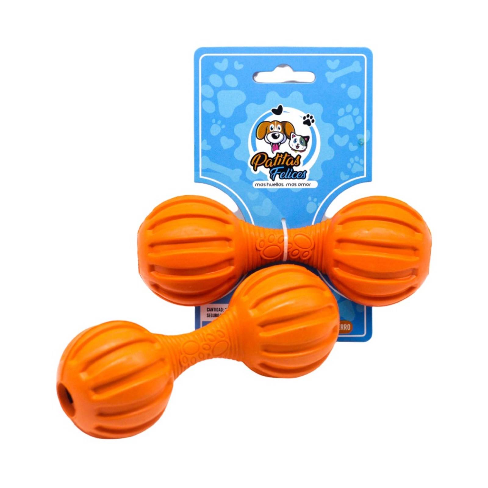 Juguete para perro dispensa premios con sonido naranja patitas felices  