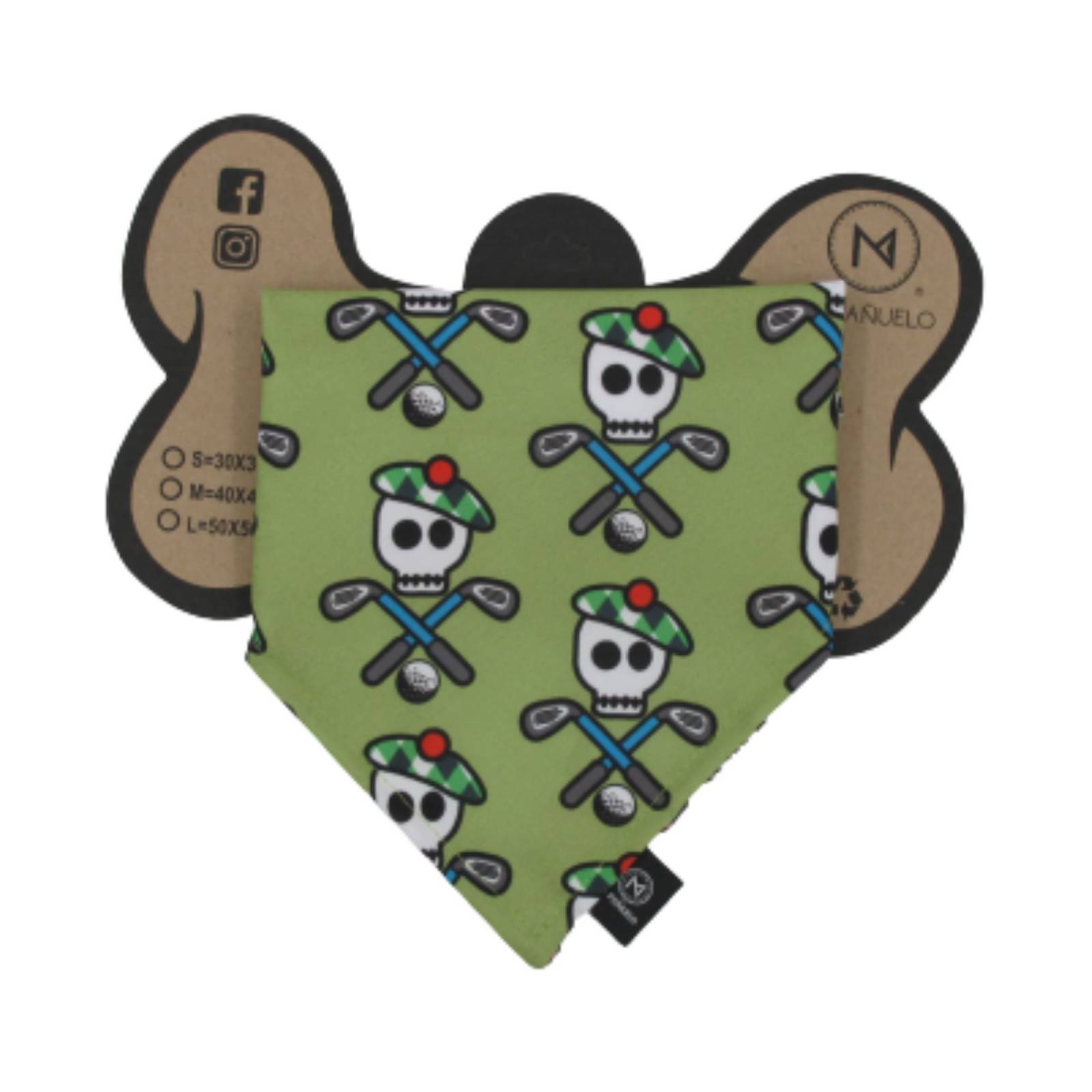 Pañuelo doble para mascota golf y hobby 