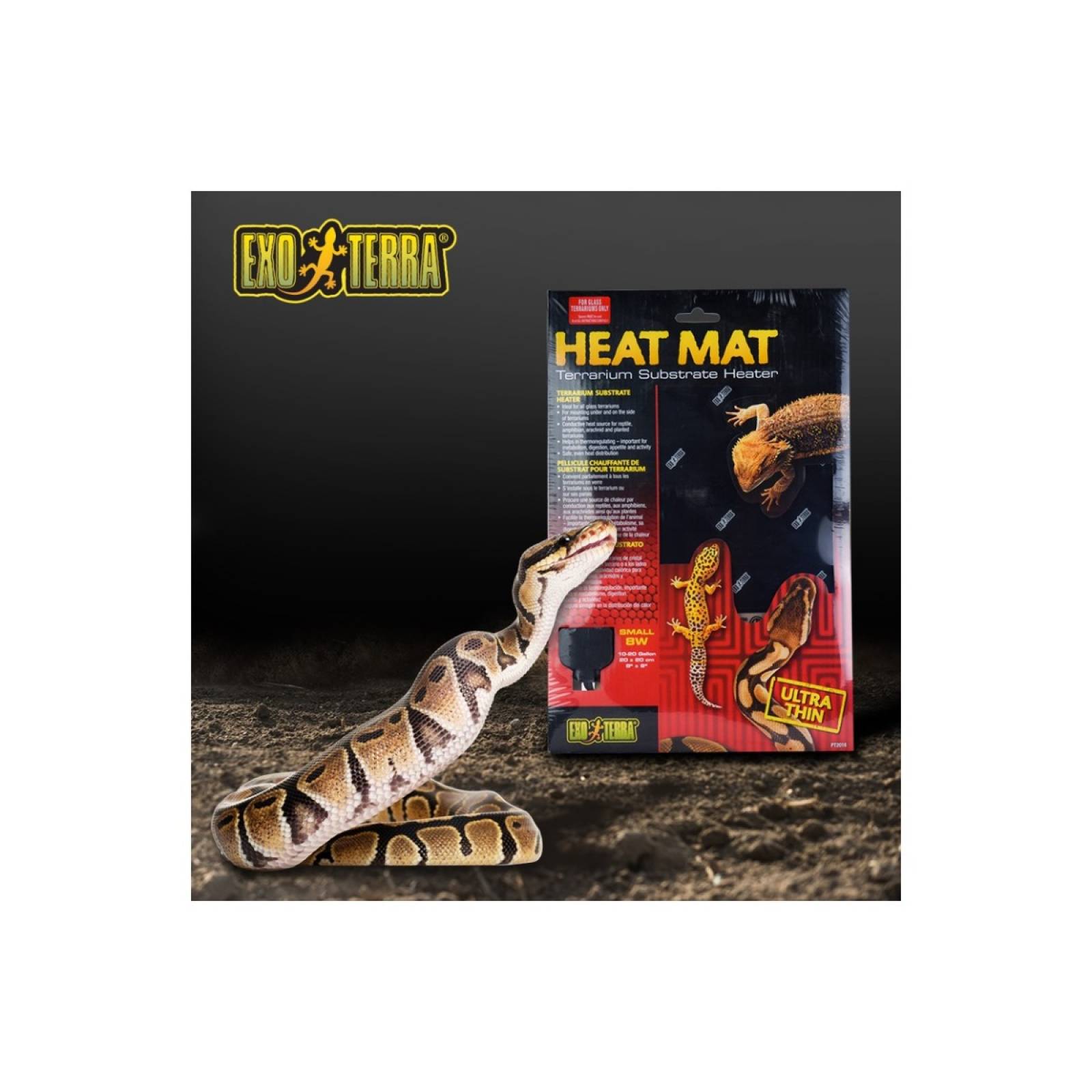 Calentador de terrario 8w para reptil hagen 