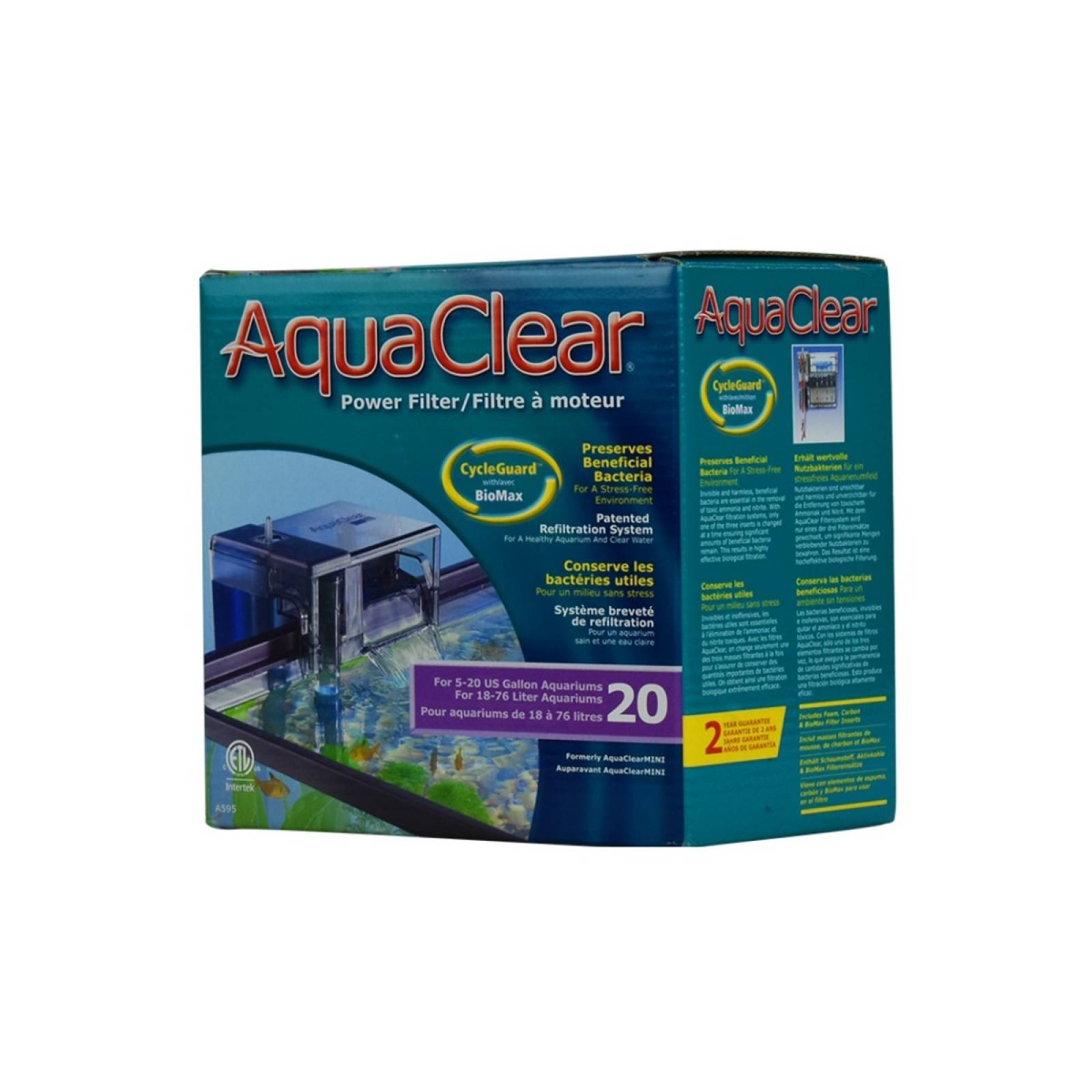 Filtro Aquaclear 20/75 Lt Hagen
