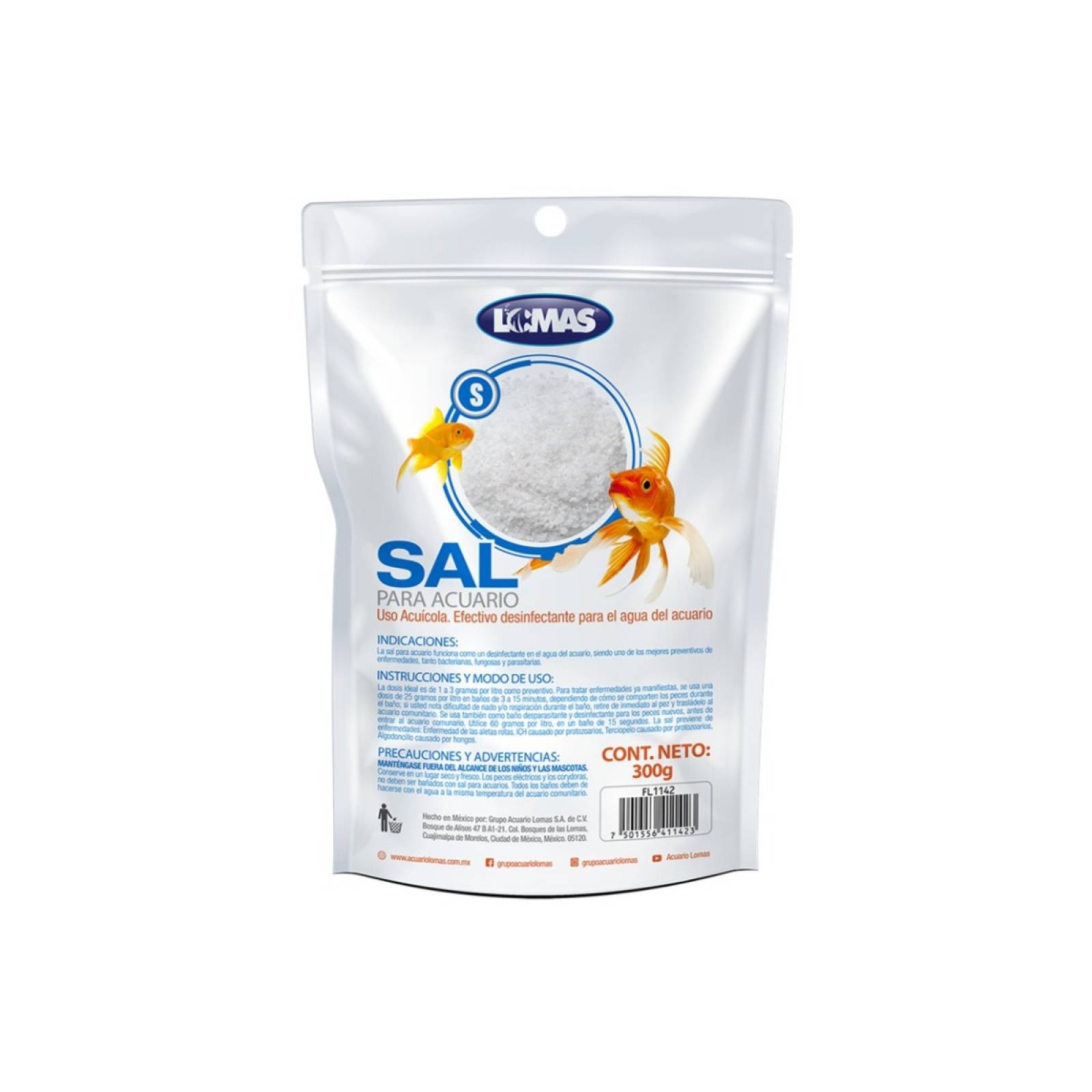 Sal Para Acuario Acuario Lomas 500 Gr