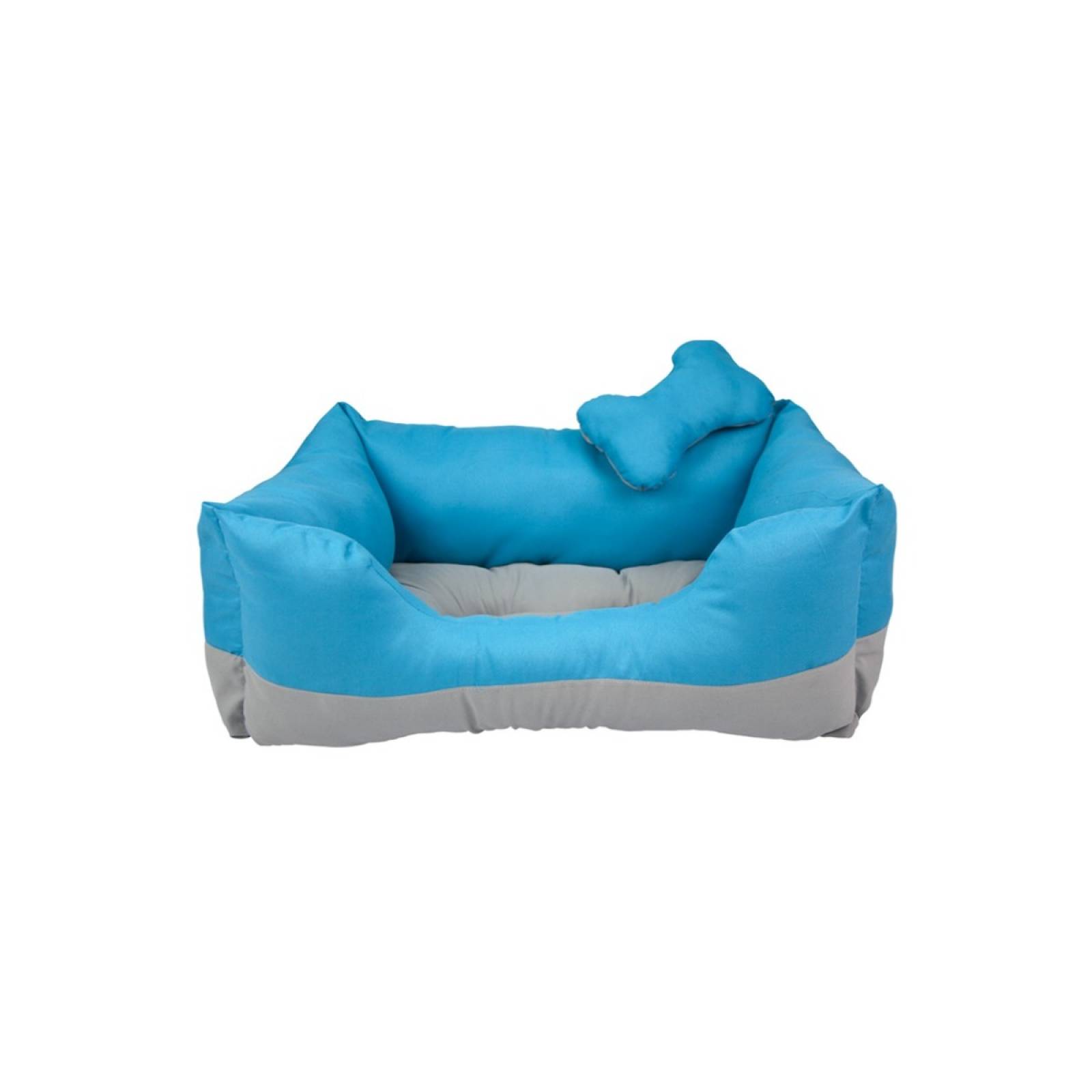 Cama Para Mascota Rectangular Azul / Gris Fancy Pets