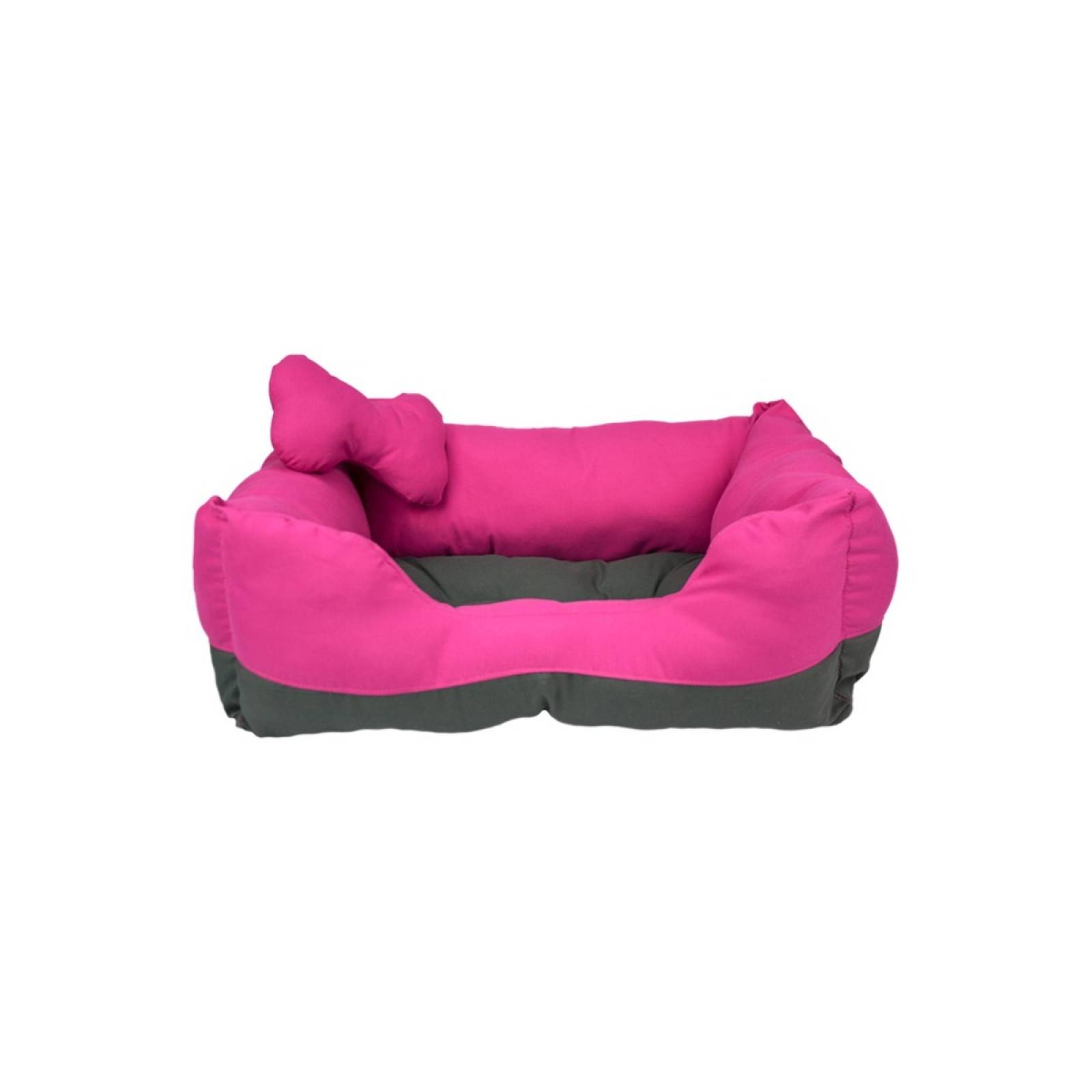 Cama Para Mascota Rectangular Rosa / Gris Fancy Pets