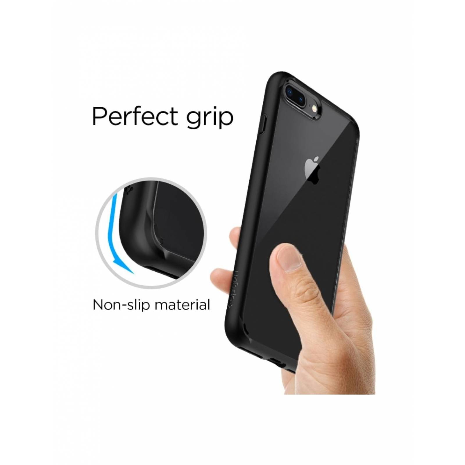Spigen: Funda Ultra Hybrid iPhone 8/7 Plus (negro)