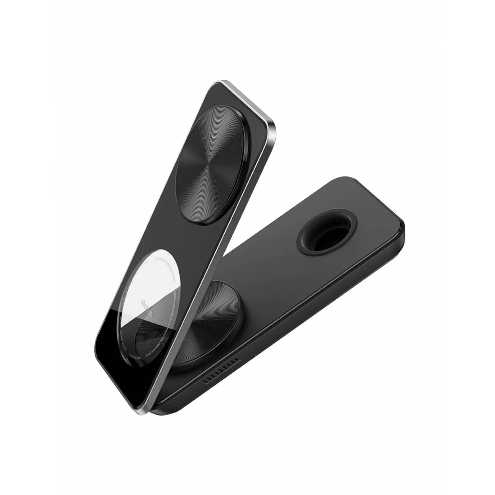 Cargador magnético inalámbrico plegable 3 en 1 con soporte  Negro.