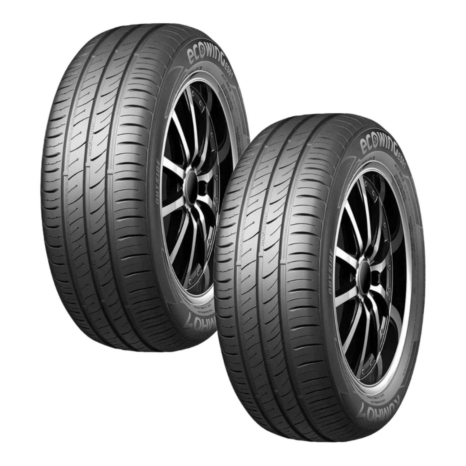 Paquete De 2 Llantas 165/65 R14 Kumho Ecowing Es01 Kh27 79T 