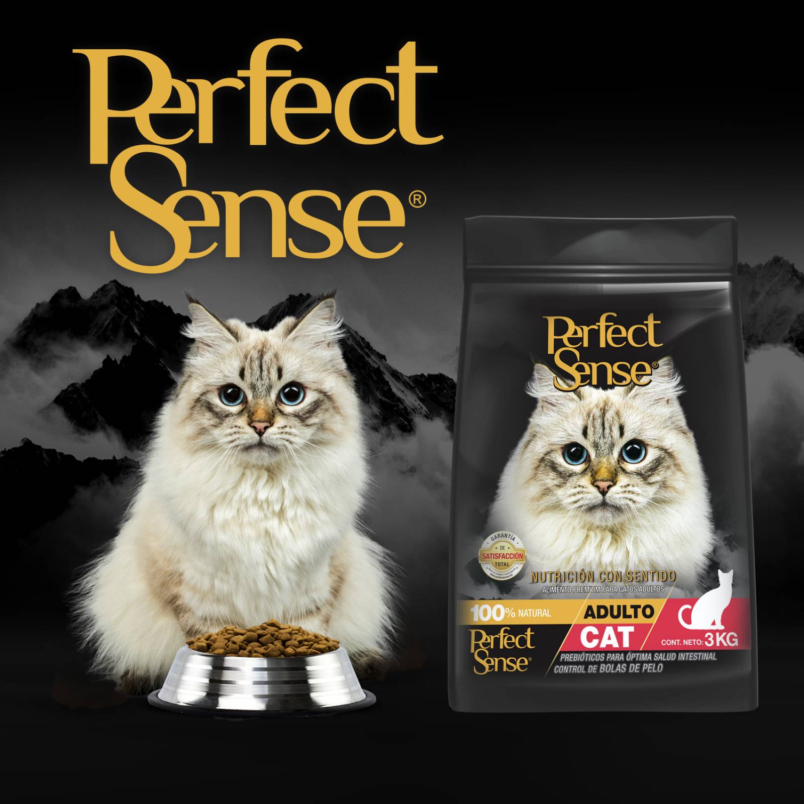 Alimento para gato adulto de Perfect Sense Cat 3 Kg 