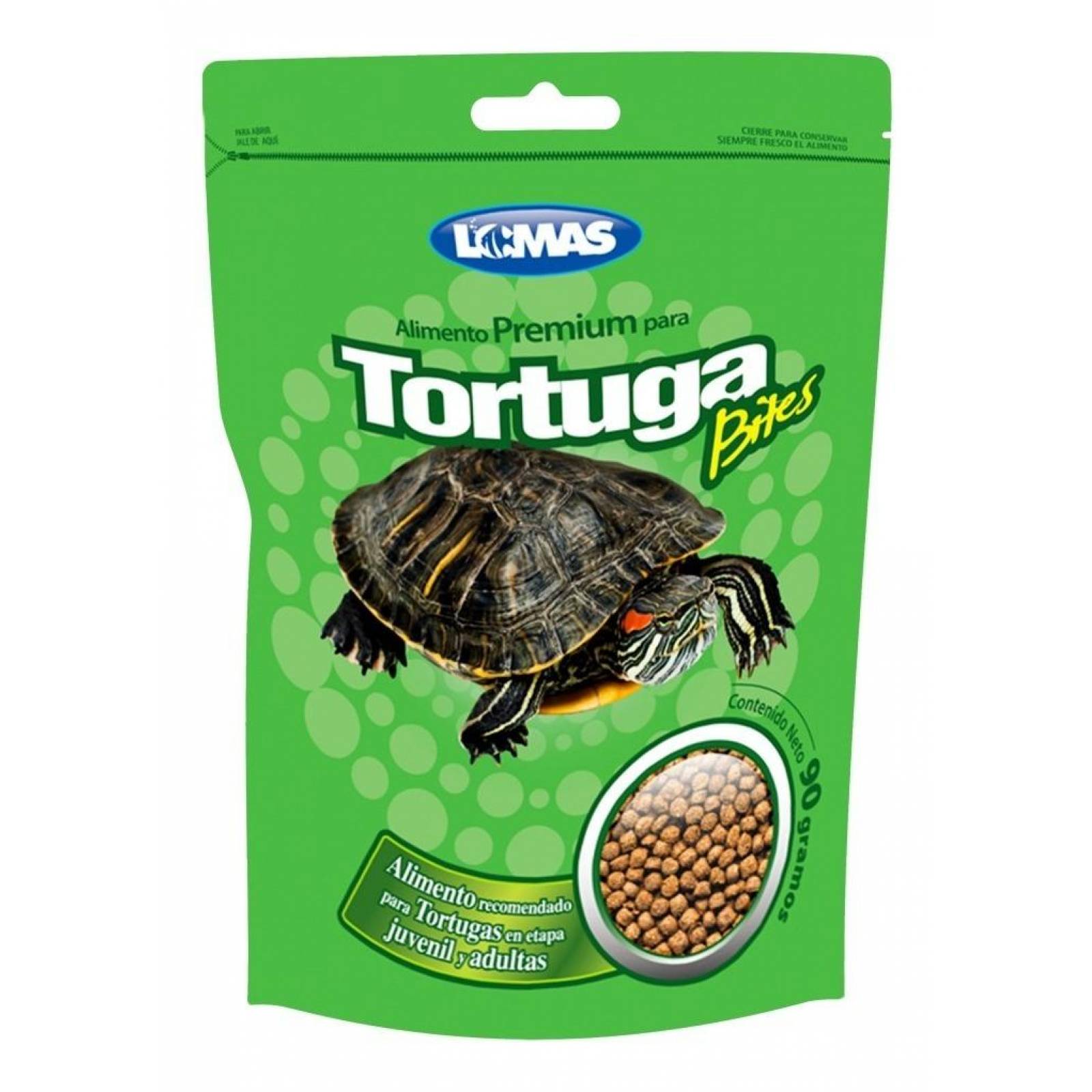 Alimento Lomas para Tortuga jovenes Bites en pellets 90 Grs 