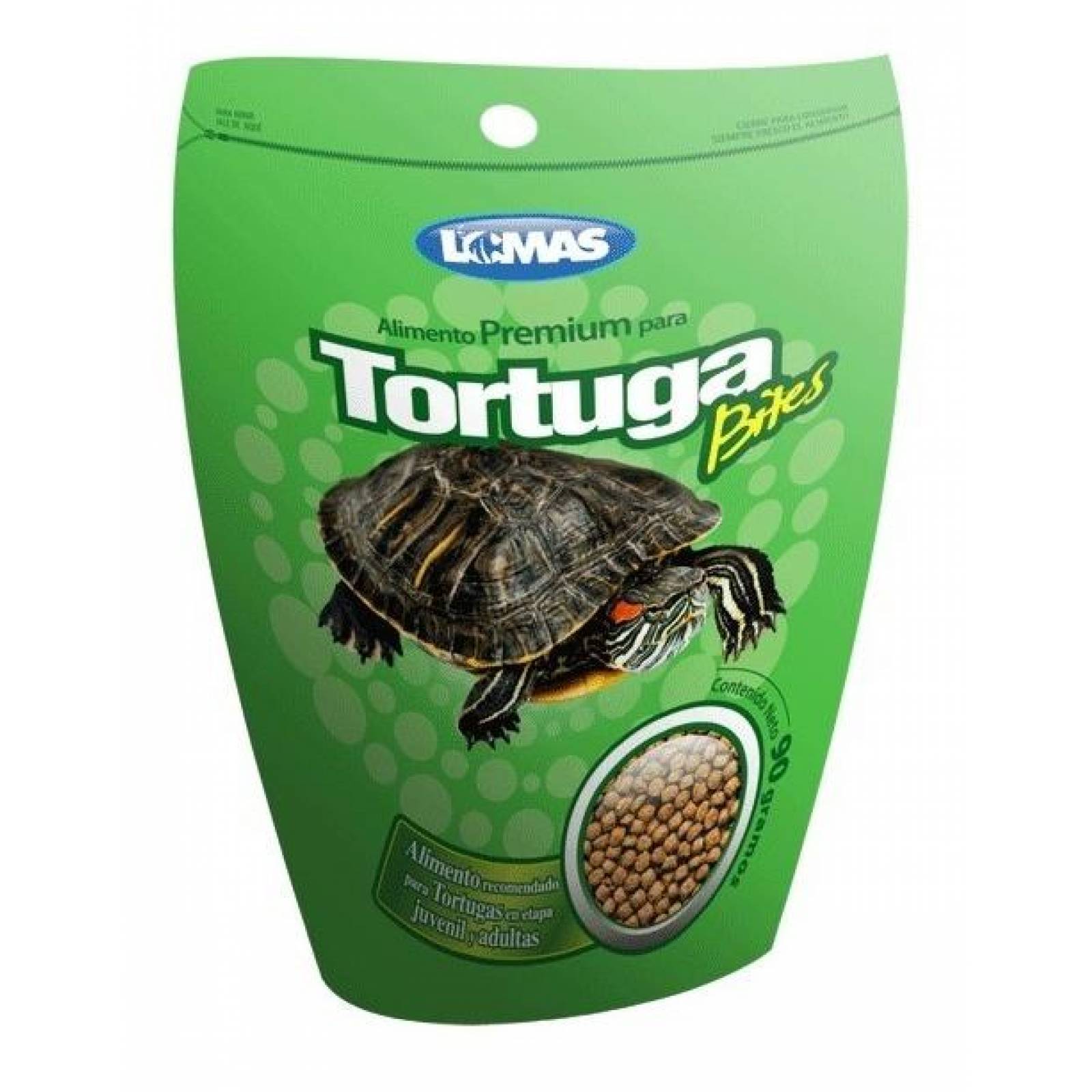 Alimento Lomas para Tortuga jovenes Bites en pellets 90 Grs 