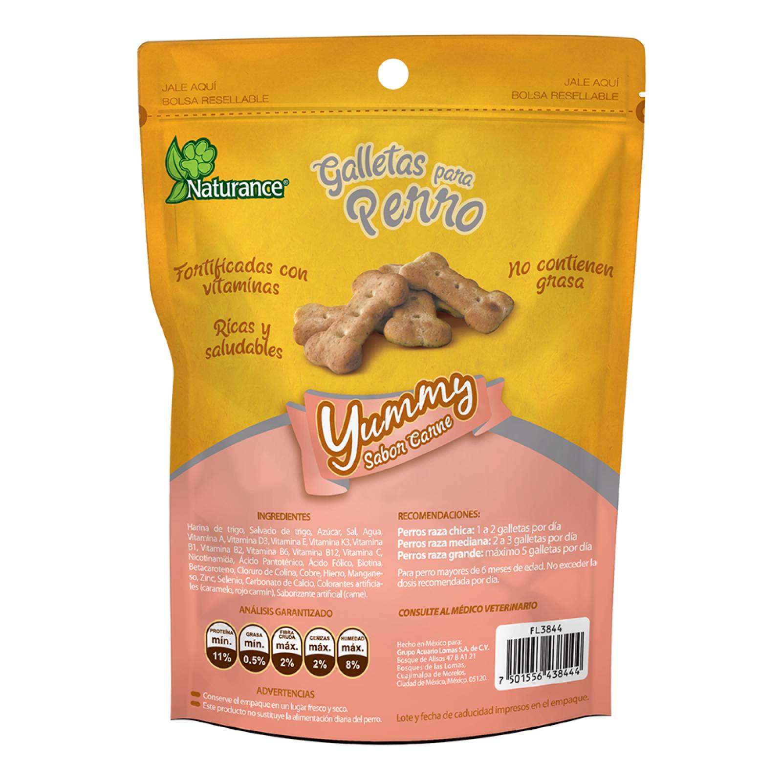 Yummy galletas para perro snacks Sabor Carne 100 grs 