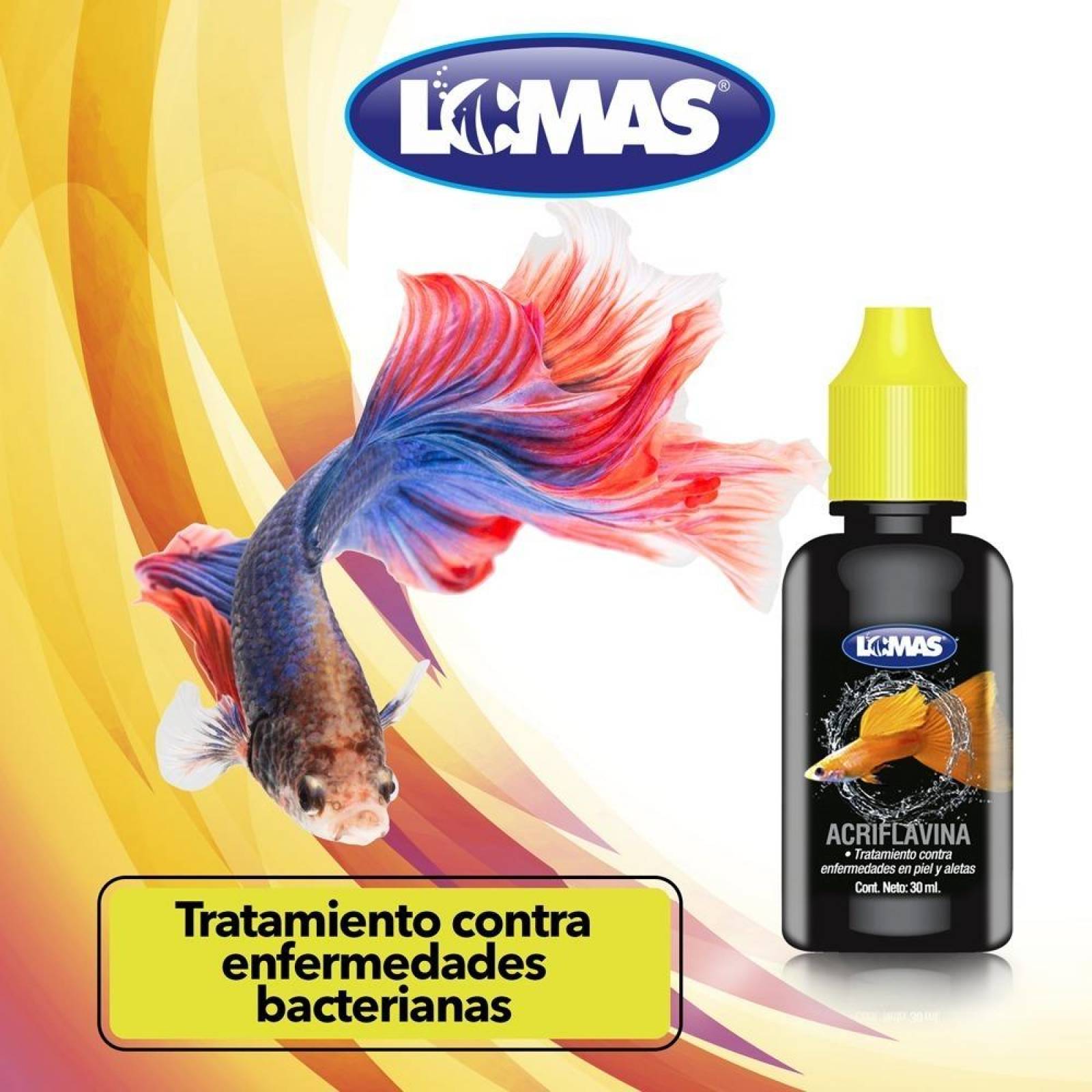 LOMAS Acriflavina 30 Ml Enfermedades Piel Aletas bactericida 