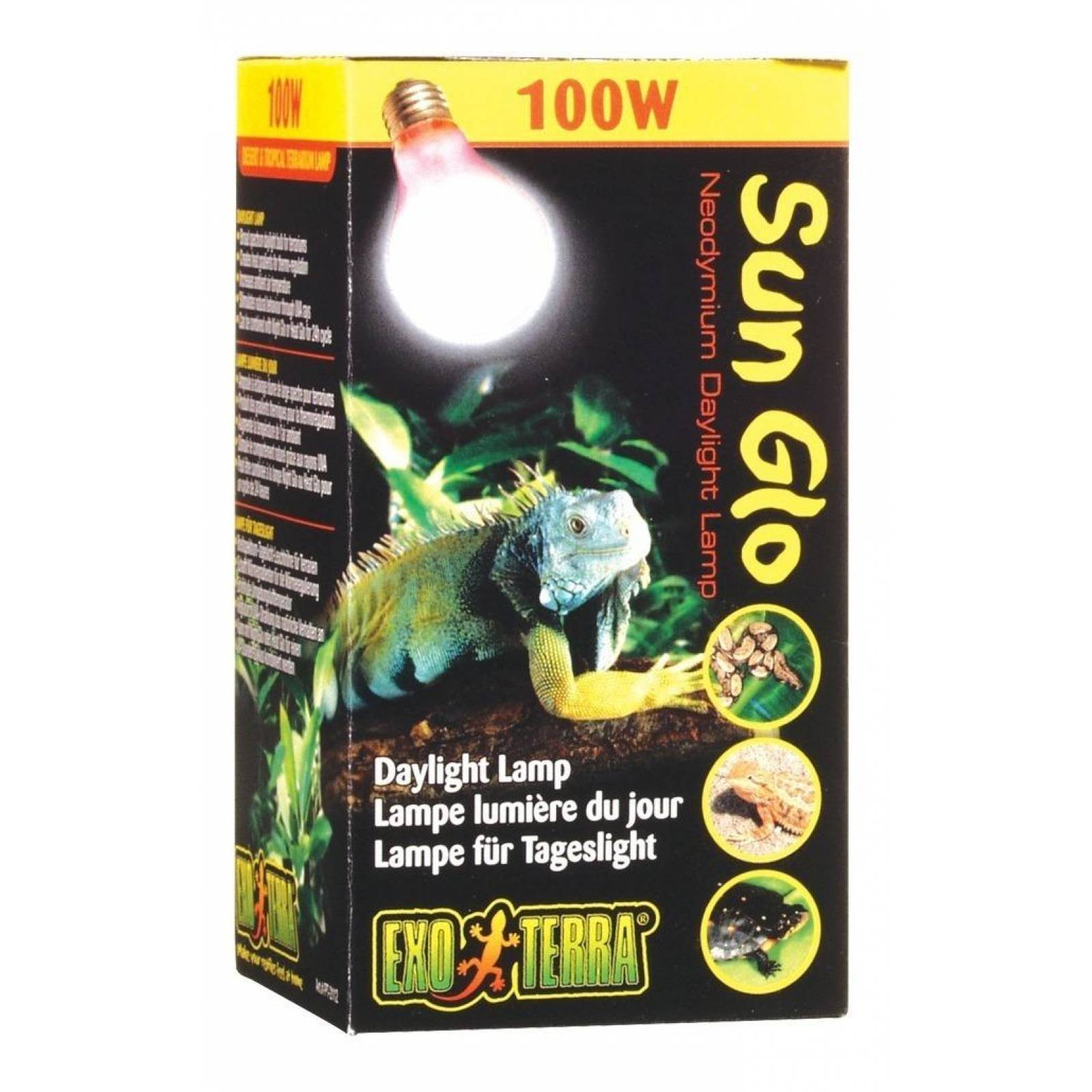 Exo-Terra foco Sun Glo 100w luz día pogona serpiente tortuga 