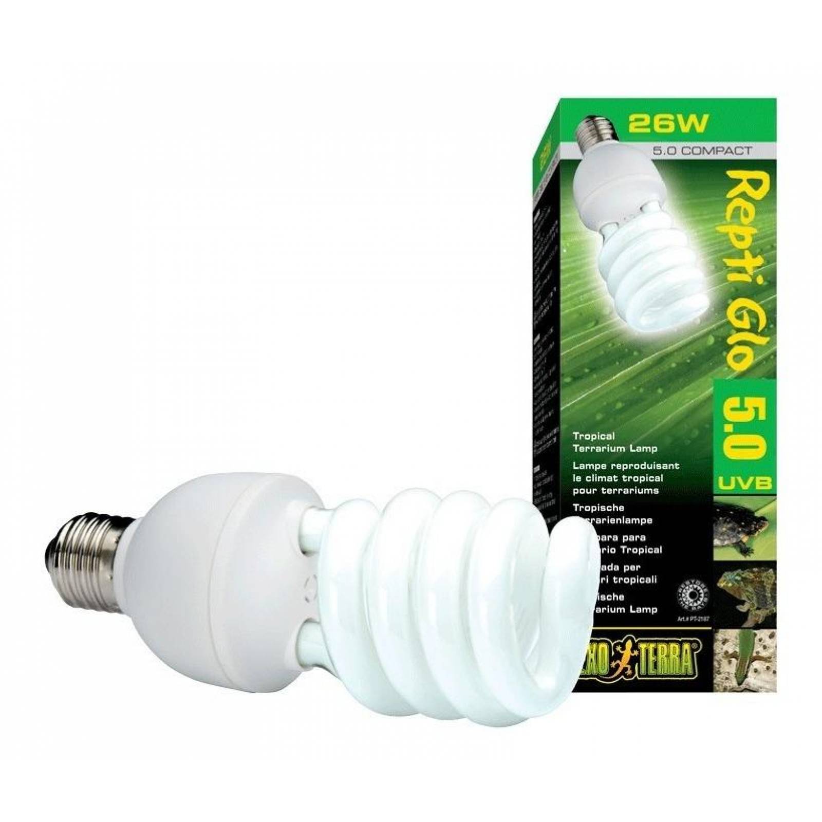 ExoTerra foco ReptiGlo 5.0 26w tortuga anolis camaleon 