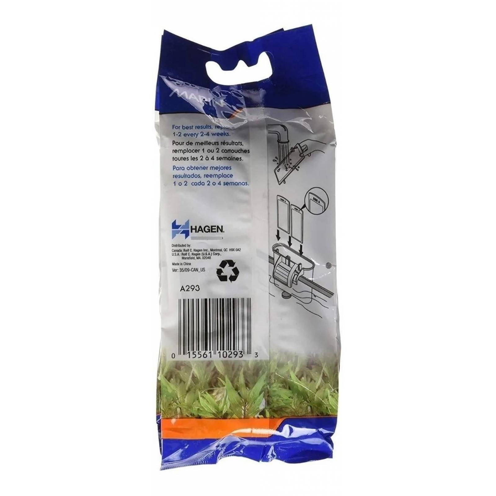 Repuesto Marina BioClear cartucho filtro Slim S10,S15,S20 3pz 