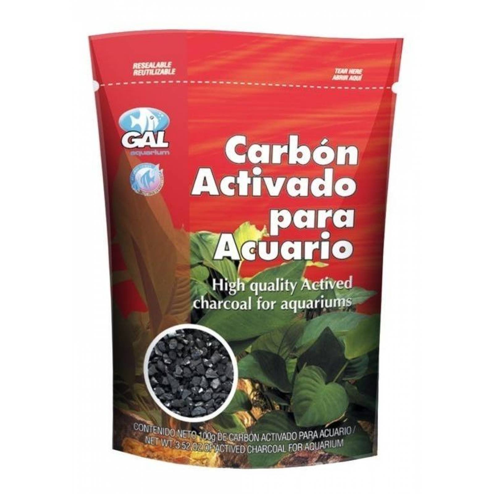 LOMAS bolsa Carbón Activado Para Acuario o peceras 100grs