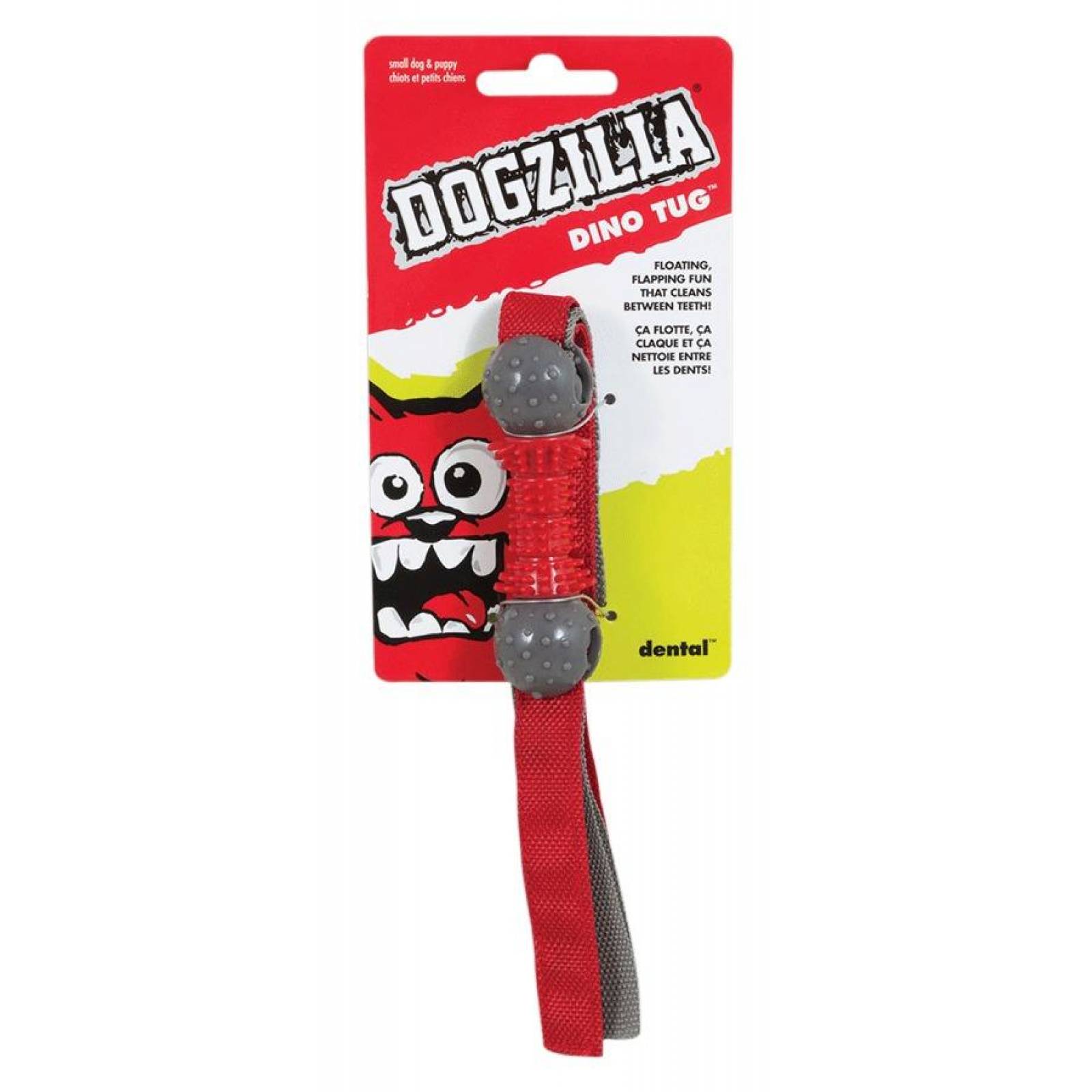 Juguete Para Perro Dogzilla Dino Tug Chico Flota Y Dental 