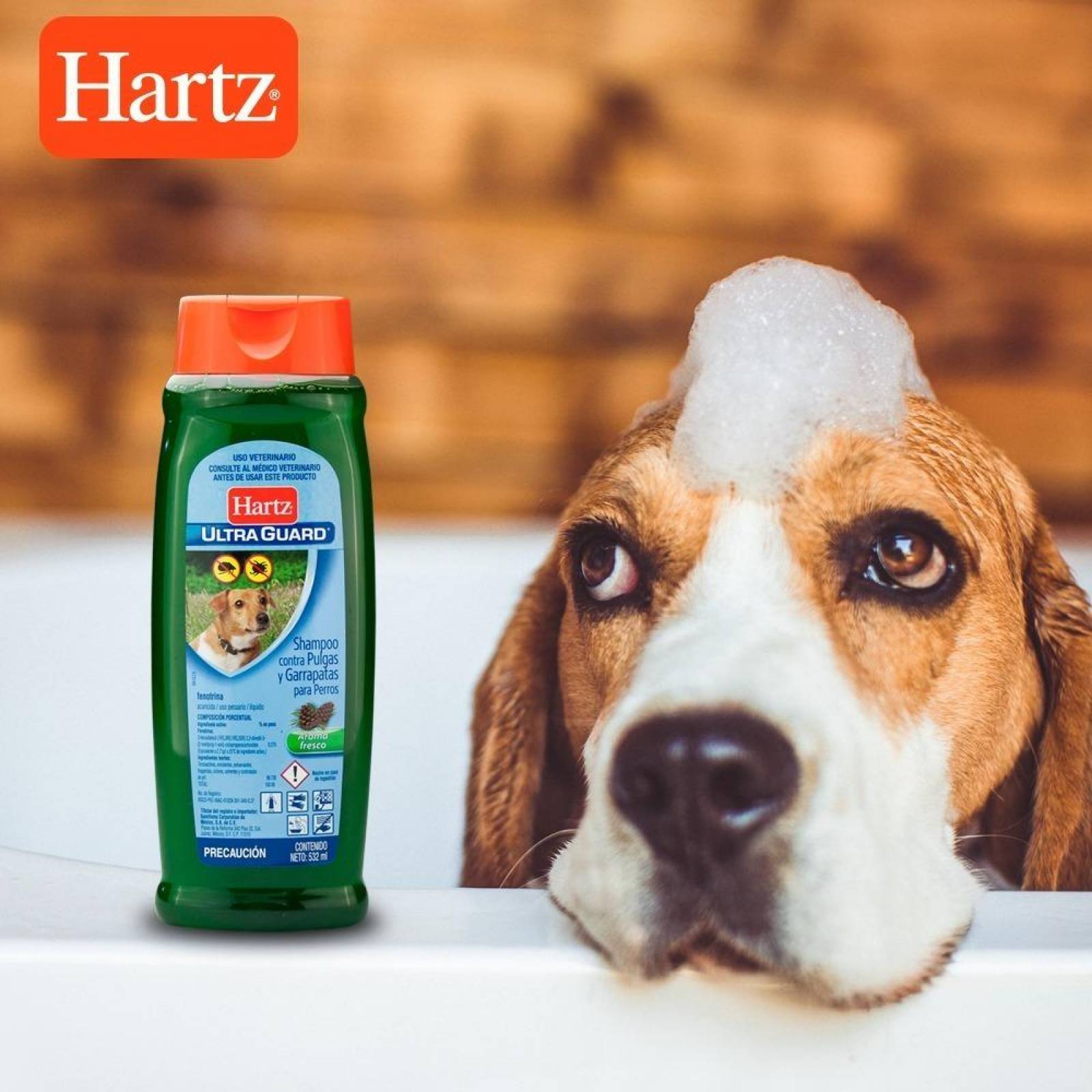 Shampoo Para Perros Antipulgas Dos En Uno Hartz 