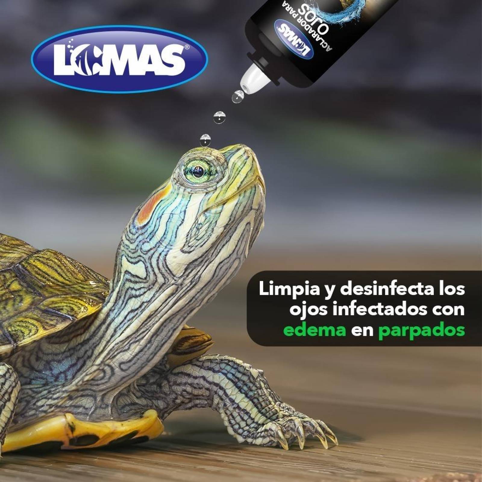 Aclarador De Ojos Para Tortugas 30 Ml Limpia Y Desinfecta 