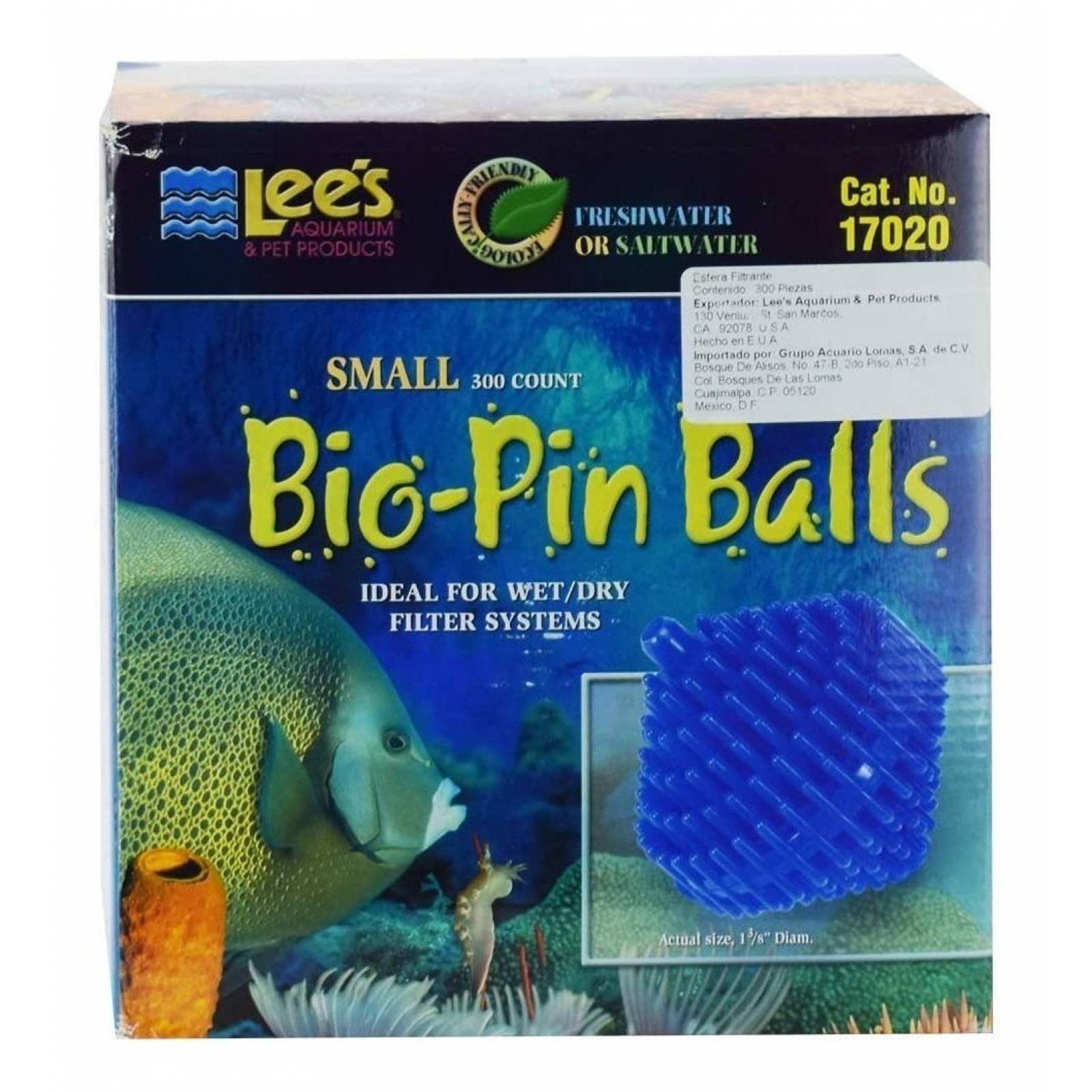 Lee's Bioesfera Material Filtrante Acuario sump caja con 300 