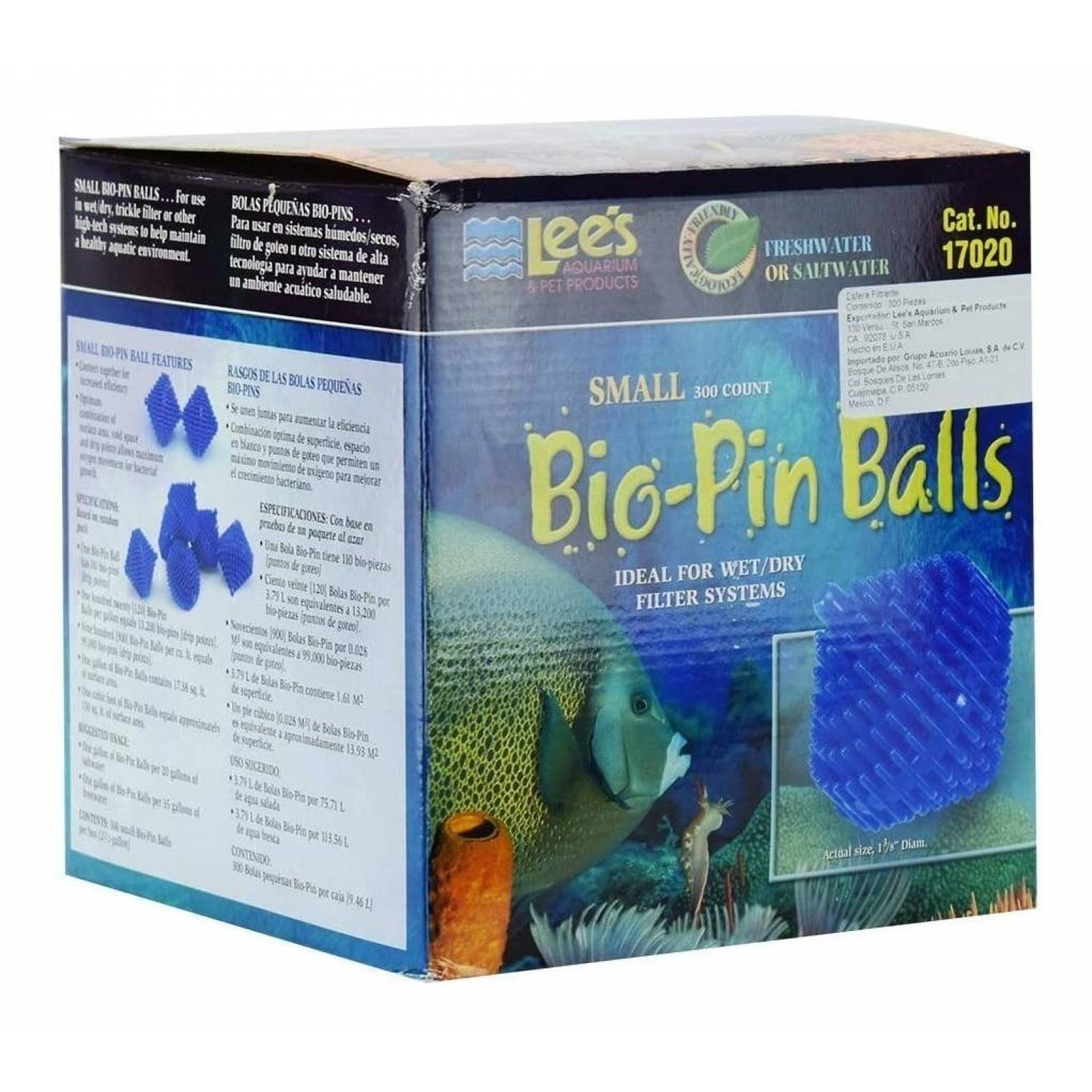 Lee's Bioesfera Material Filtrante Acuario sump caja con 300 