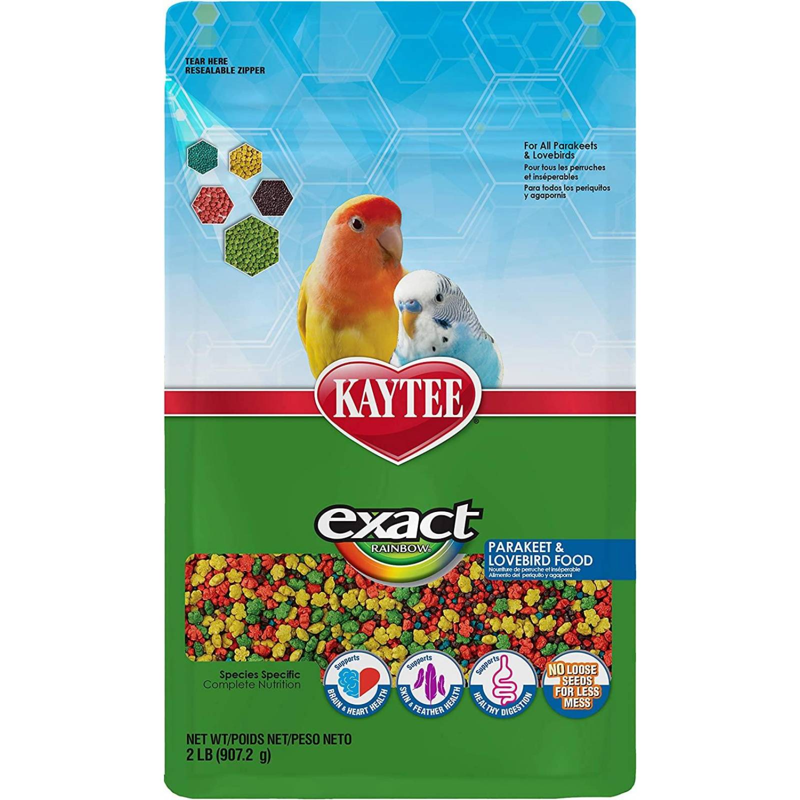 Alimento Premium Kaytee Exact Rainbow Periquito Australiano 907g 