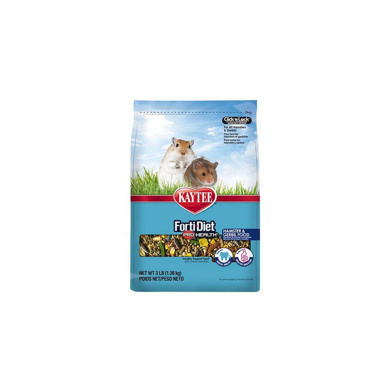 Alimento Premium Kaytee FortiDiet ProHealth Hamster/Jerbo 1.36kg 